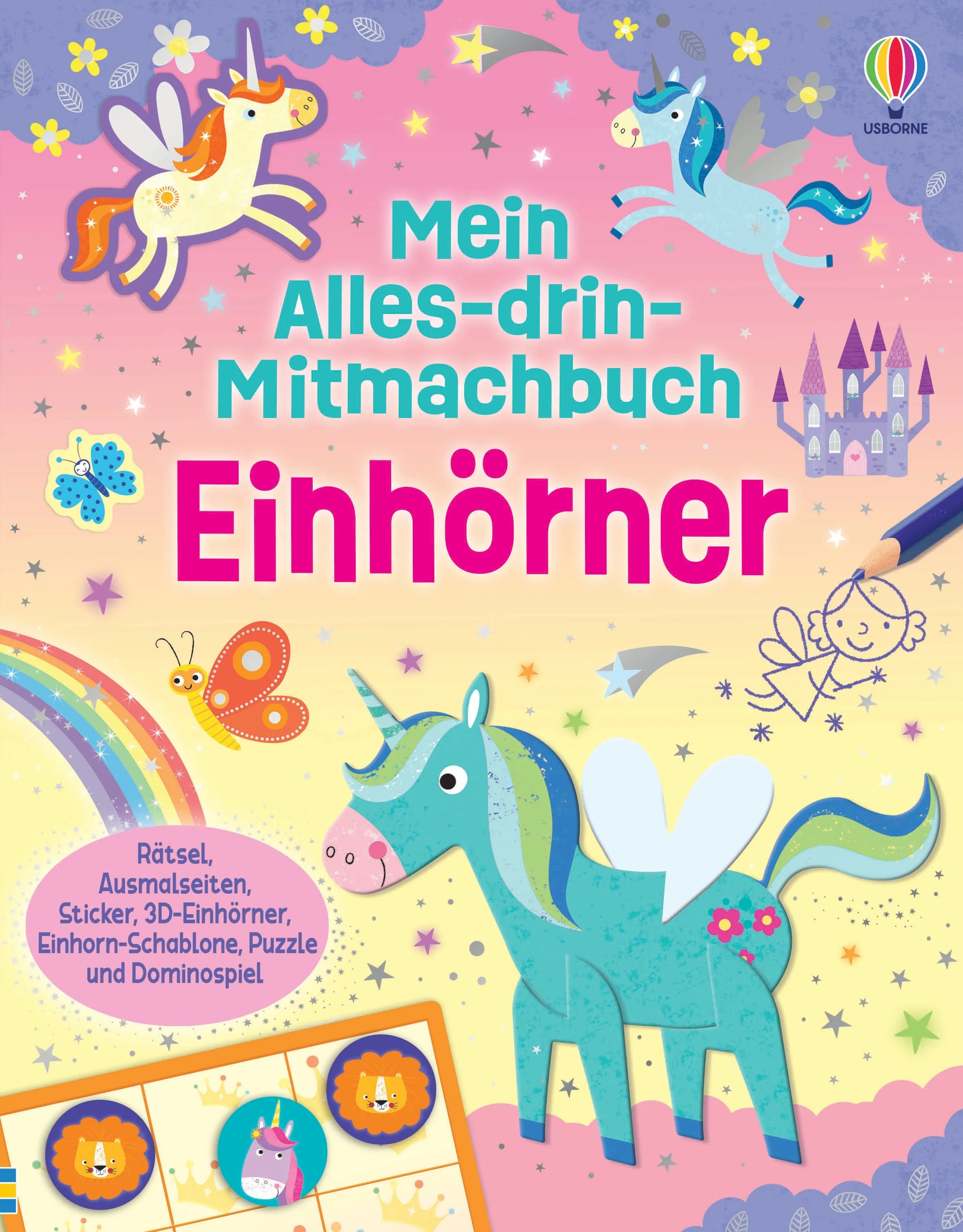 Cover: Mein Alles-drin-Mitmachbuch: Einhörner (Taschenbuch) von Kirsteen Robson