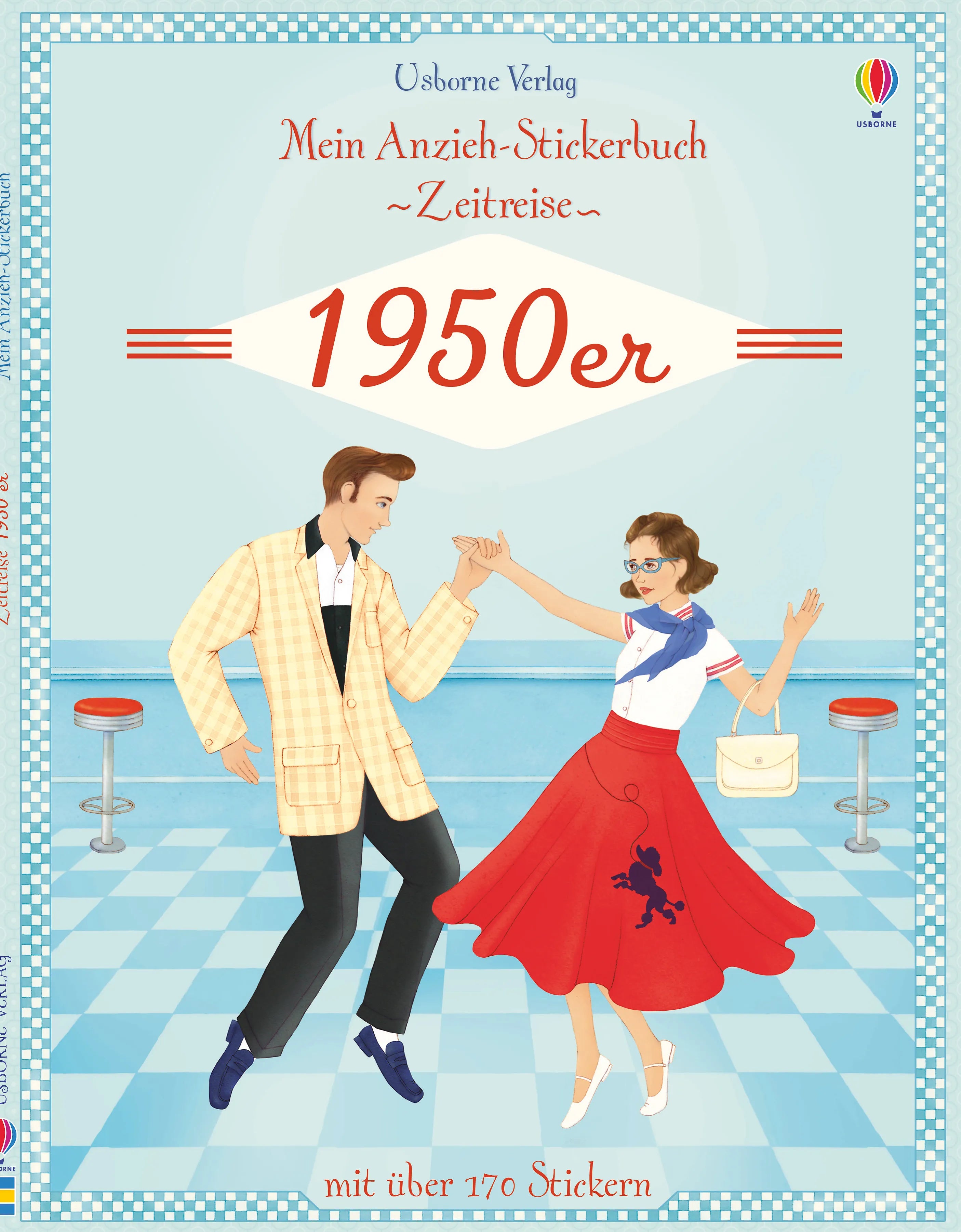 Buchcover von 'Mein Anzieh-Stickerbuch Zeitreise: 1950er' - Taschenbuch von Megan Cullis