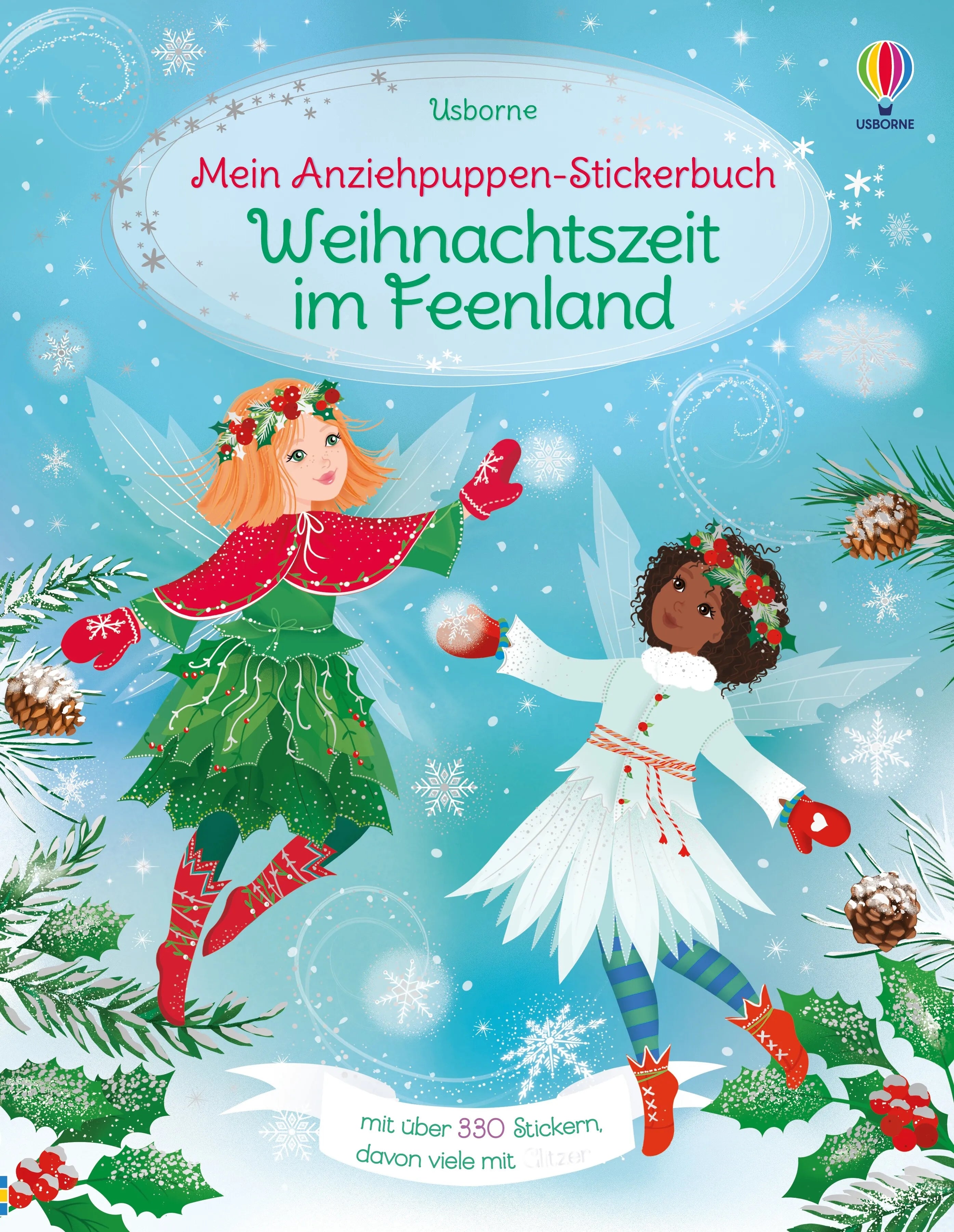 Buchcover von 'Mein Anziehpuppen-Stickerbuch: Weihnachtszeit im Feenland' - Taschenbuch von Fiona Watt