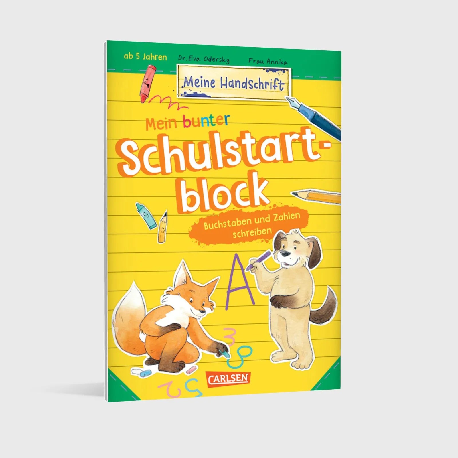 Abbildung von 'Mein bunter Schulstartblock: Buchstaben und Zahlen schreiben'
