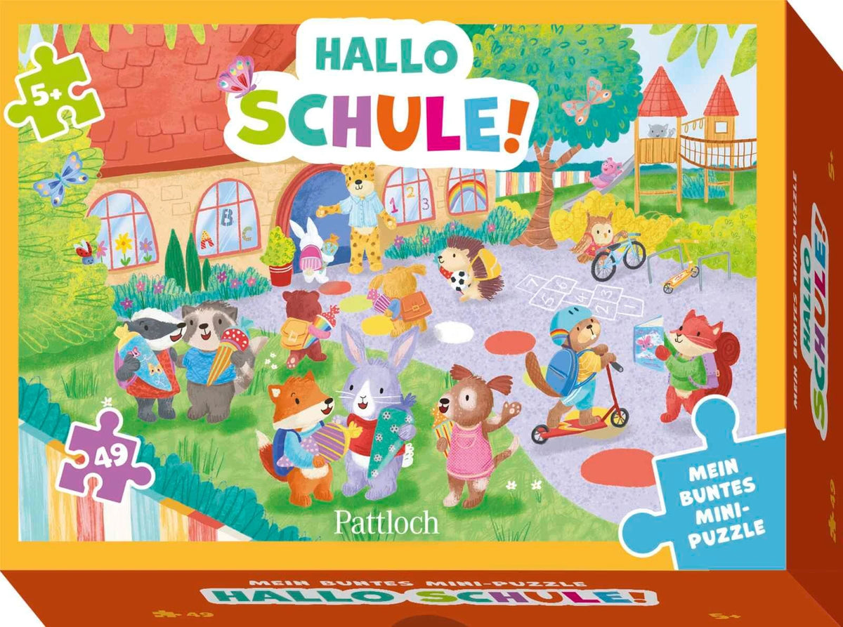 Kinderpuzzle: Mein buntes Mini-Puzzle – Hallo Schule!