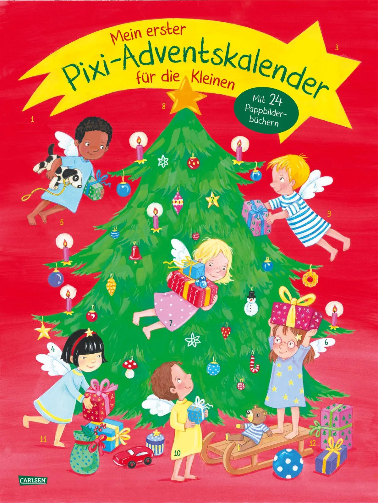 Buchcover von 'Mein erster Pixi-Adventskalender für die Kleinen - mit 24 Pappbilderbüchern - 2026' - Taschenbuch von Diverse