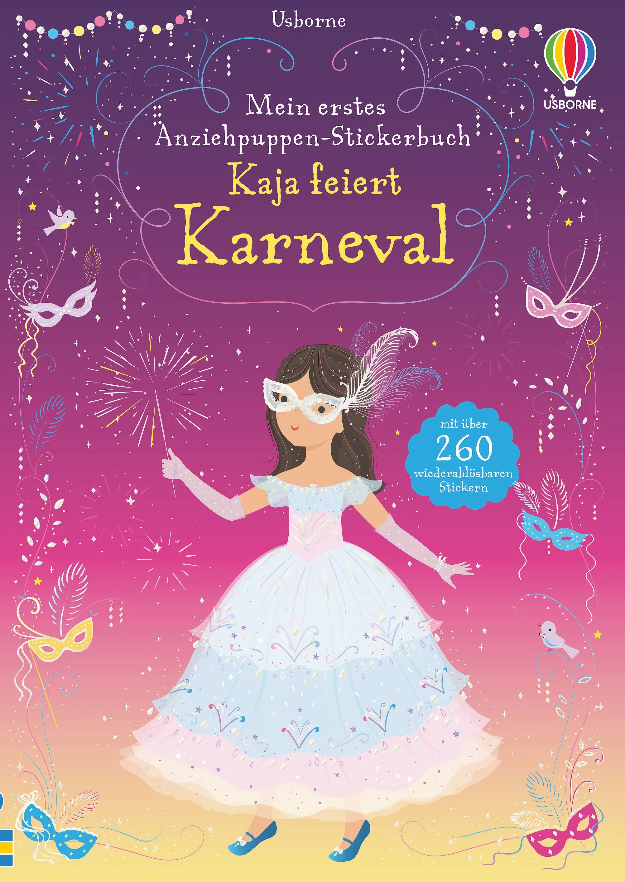 Buchcover von 'Mein erstes Anziehpuppen-Stickerbuch: Kaja feiert Karneval' - Taschenbuch von Fiona Watt