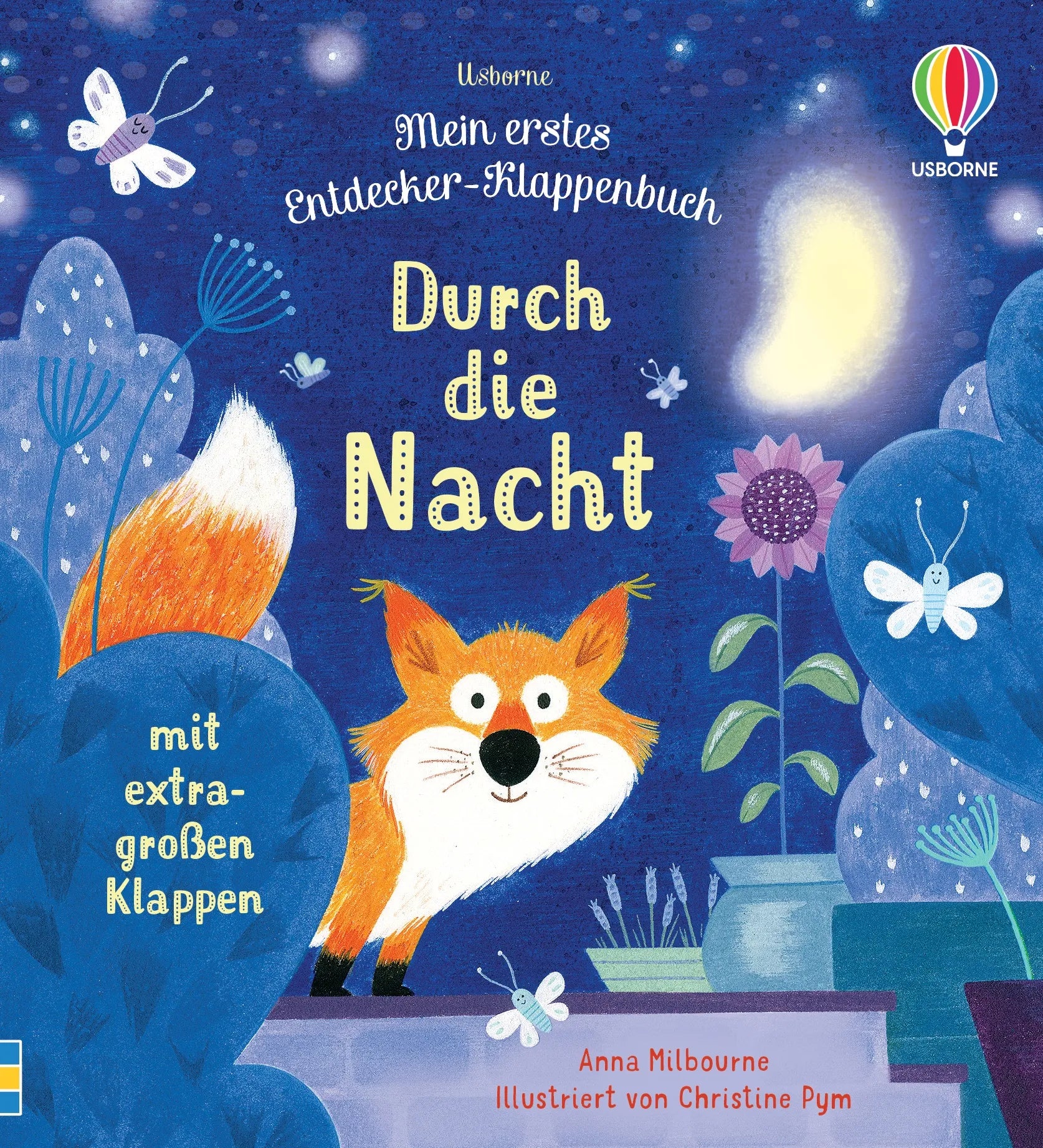 Buchcover von 'Mein erstes Entdecker-Klappenbuch: Durch die Nacht' - Gebundene Ausgabe von Anna Milbourne