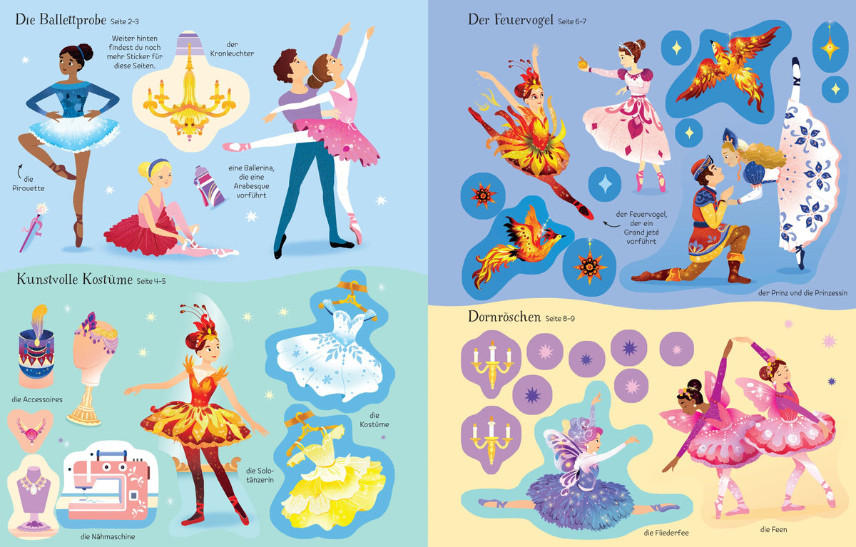 Detailansicht: Mein erstes Glitzer-Stickerbuch: Im Ballett (Taschenbuch)