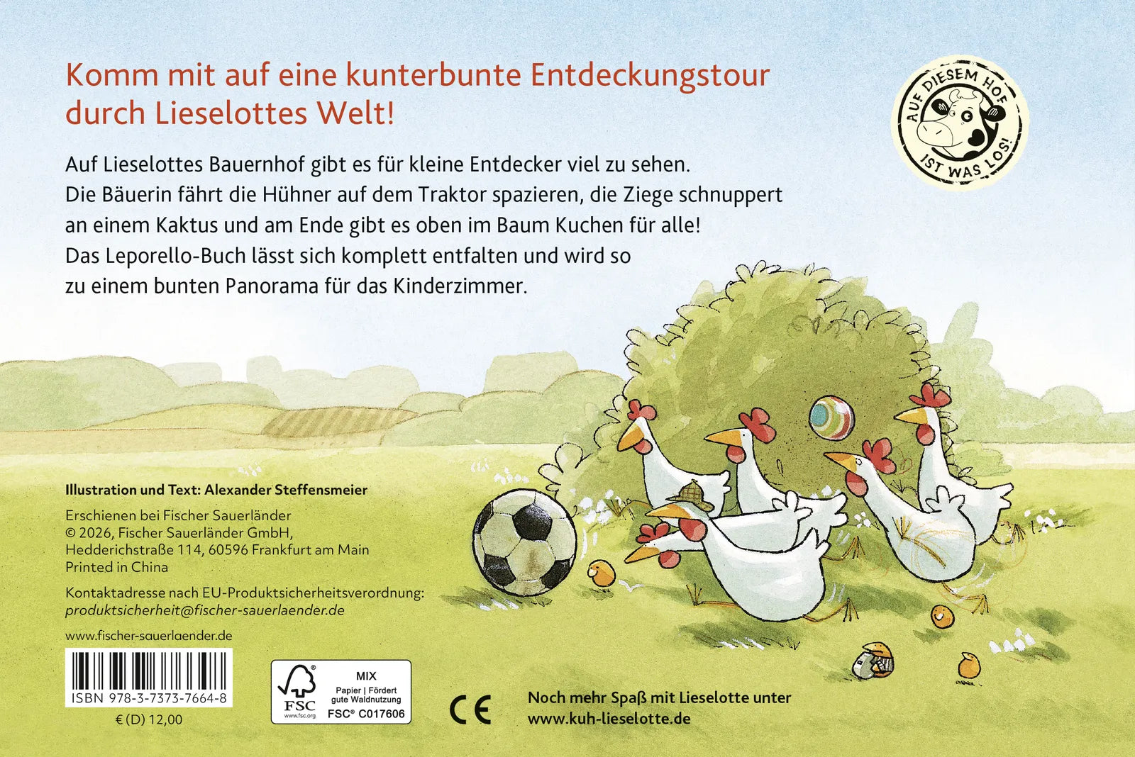 Rückseite: Mein erstes Lieselotte-Buch: Auf dem Bauernhof ist was los! (Hardcover)