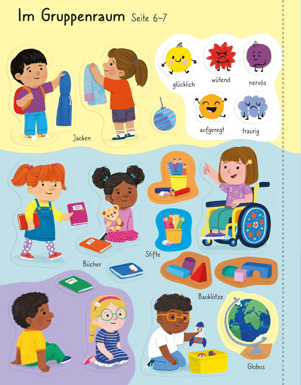 Detailansicht: Mein erstes Stickerbuch: Im Kindergarten (Taschenbuch)