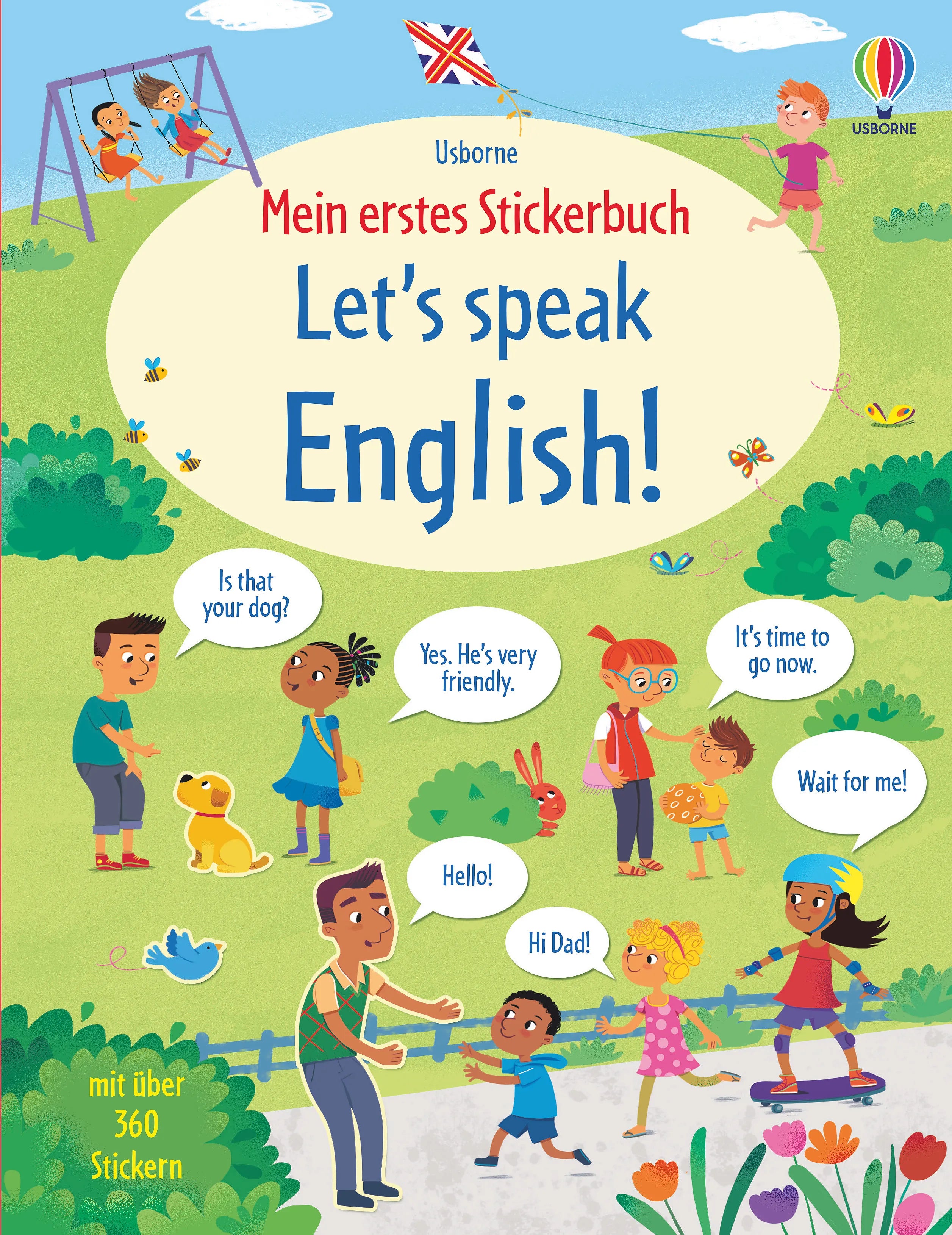 Buchcover von 'Mein erstes Stickerbuch: Let's speak English!' - Taschenbuch von Mairi Mackinnon