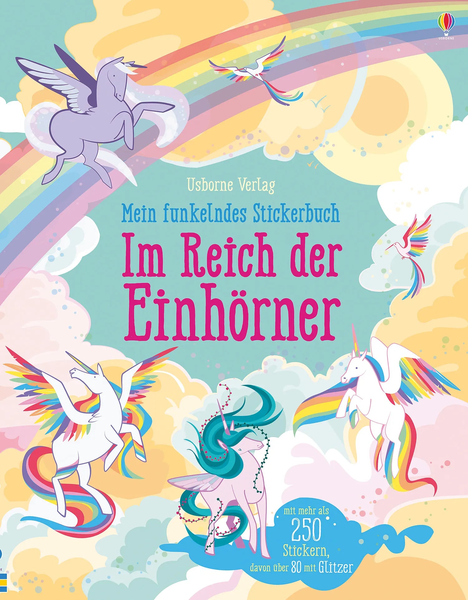 Buchcover von 'Mein funkelndes Stickerbuch: Im Reich der Einhörner' - Taschenbuch von Fiona Watt