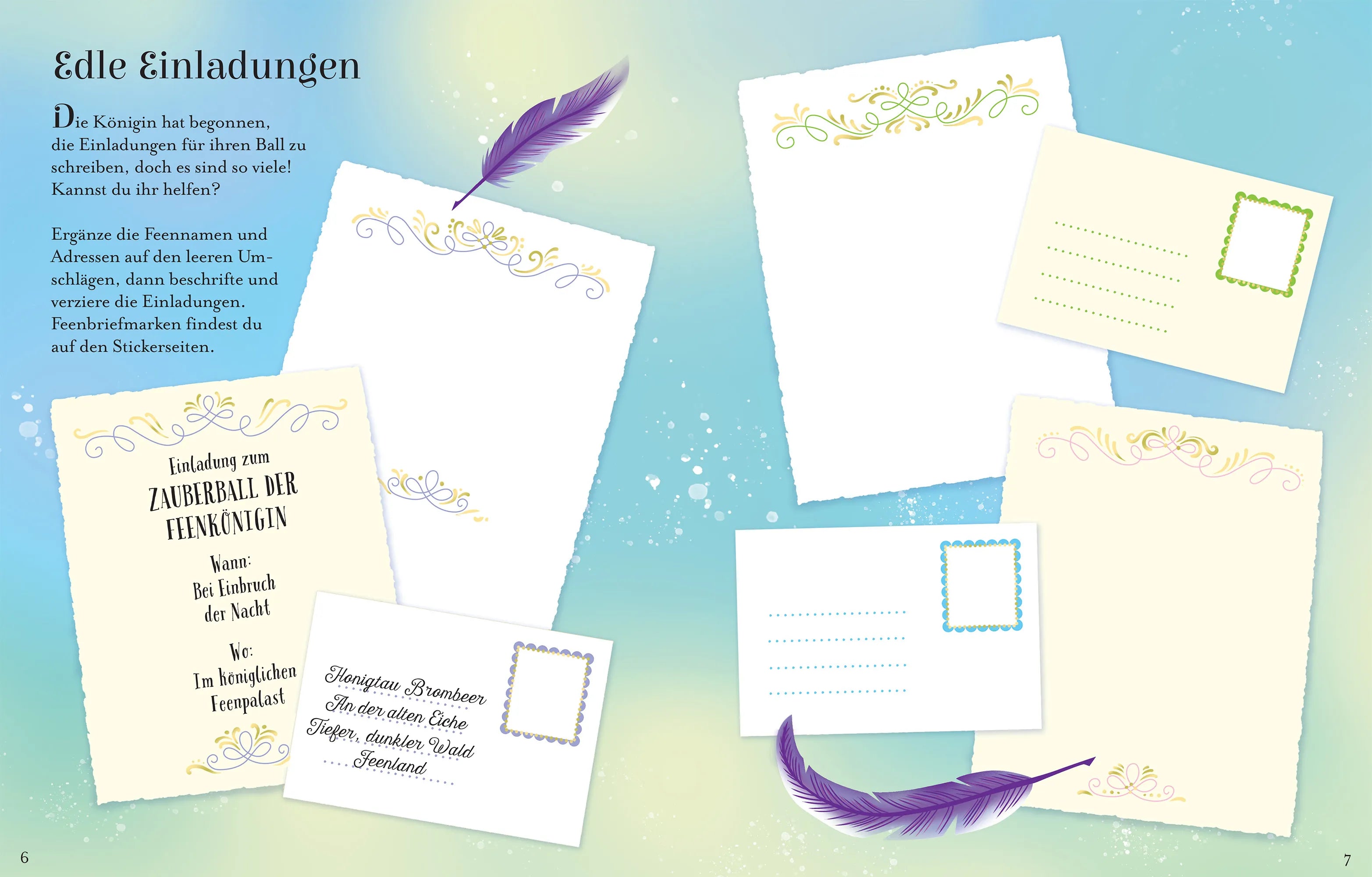 Detailansicht: Mein glitzerndes Anziehpuppen-Mitmachbuch: Magischer Feenball (Taschenbuch)