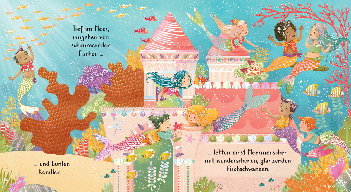 Detailansicht: Mein glitzerndes Fühlbuch: Bei den Meerjungfrauen (Hardcover)