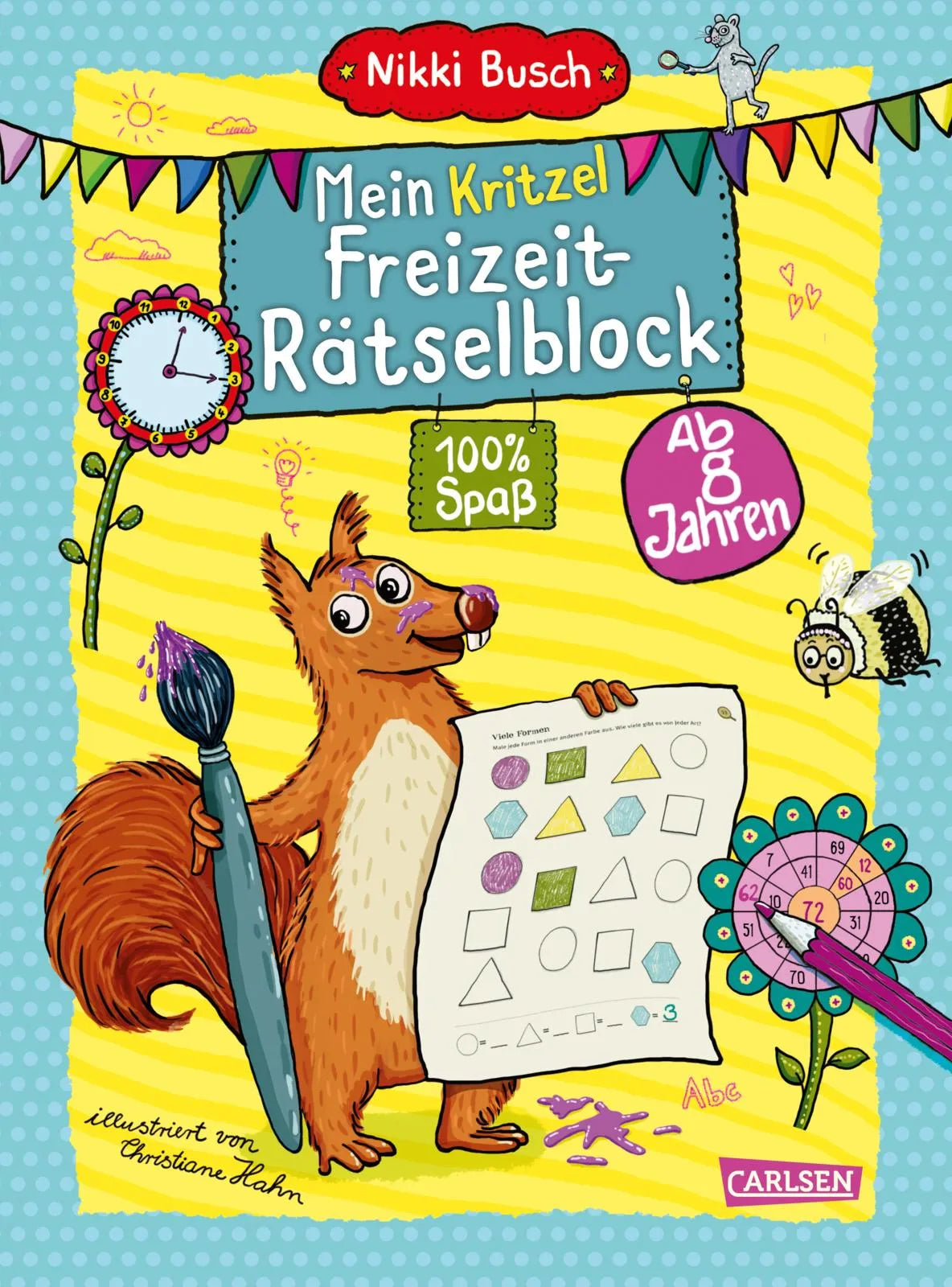 Buchcover von 'Mein großer Freizeit Kritzel- und Rätselblock' - Taschenbuch von Nikki Busch
