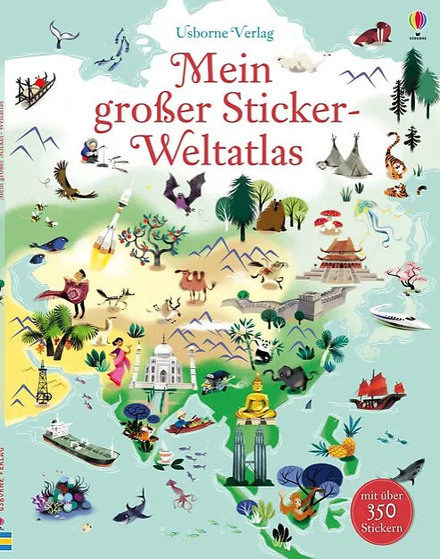 Buchcover von 'Mein großer Sticker-Weltatlas' - Taschenbuch von Sam Baer