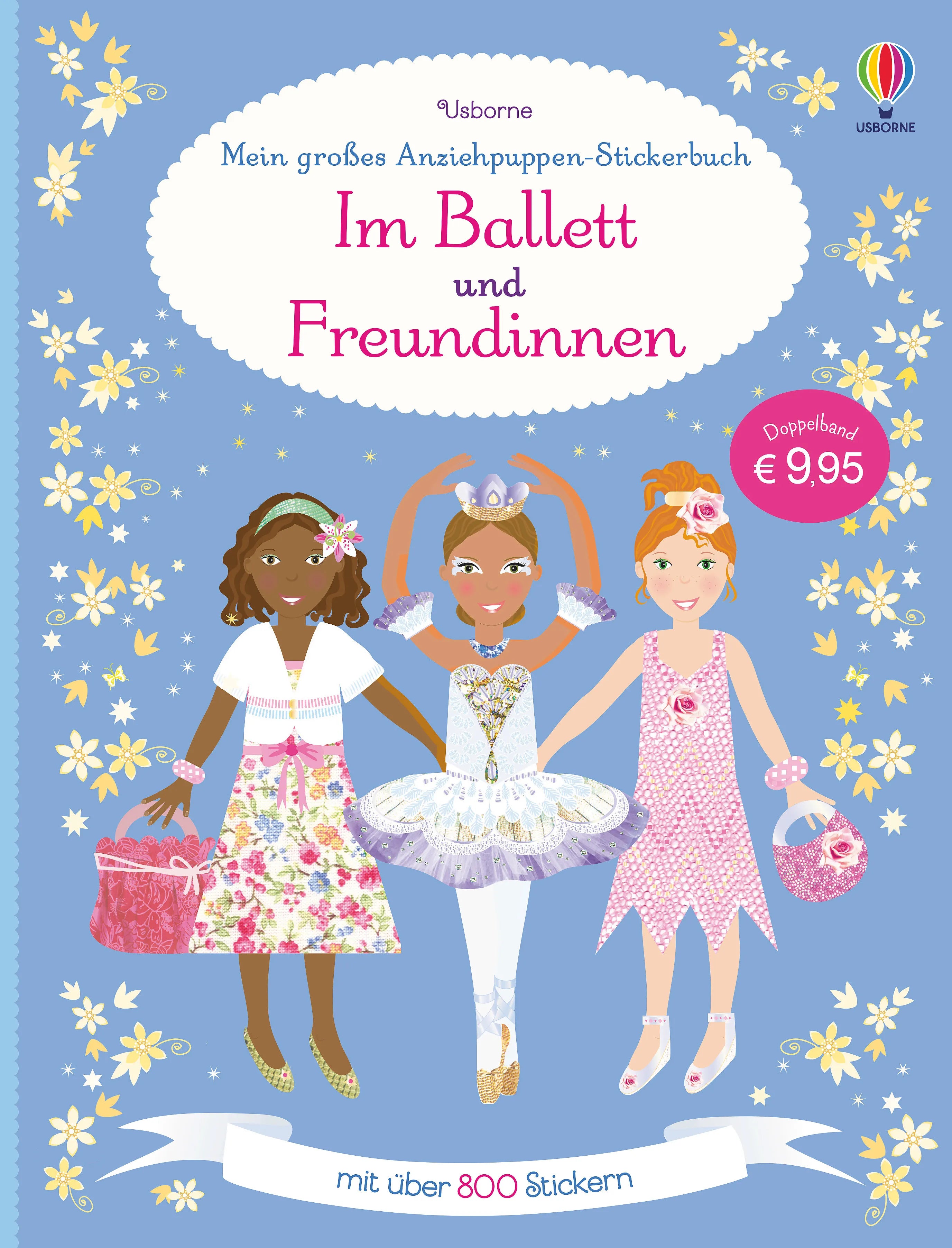Buchcover von 'Mein großes Anziehpuppen-Stickerbuch: Im Ballett und Freundinnen' - Taschenbuch von Fiona Watt