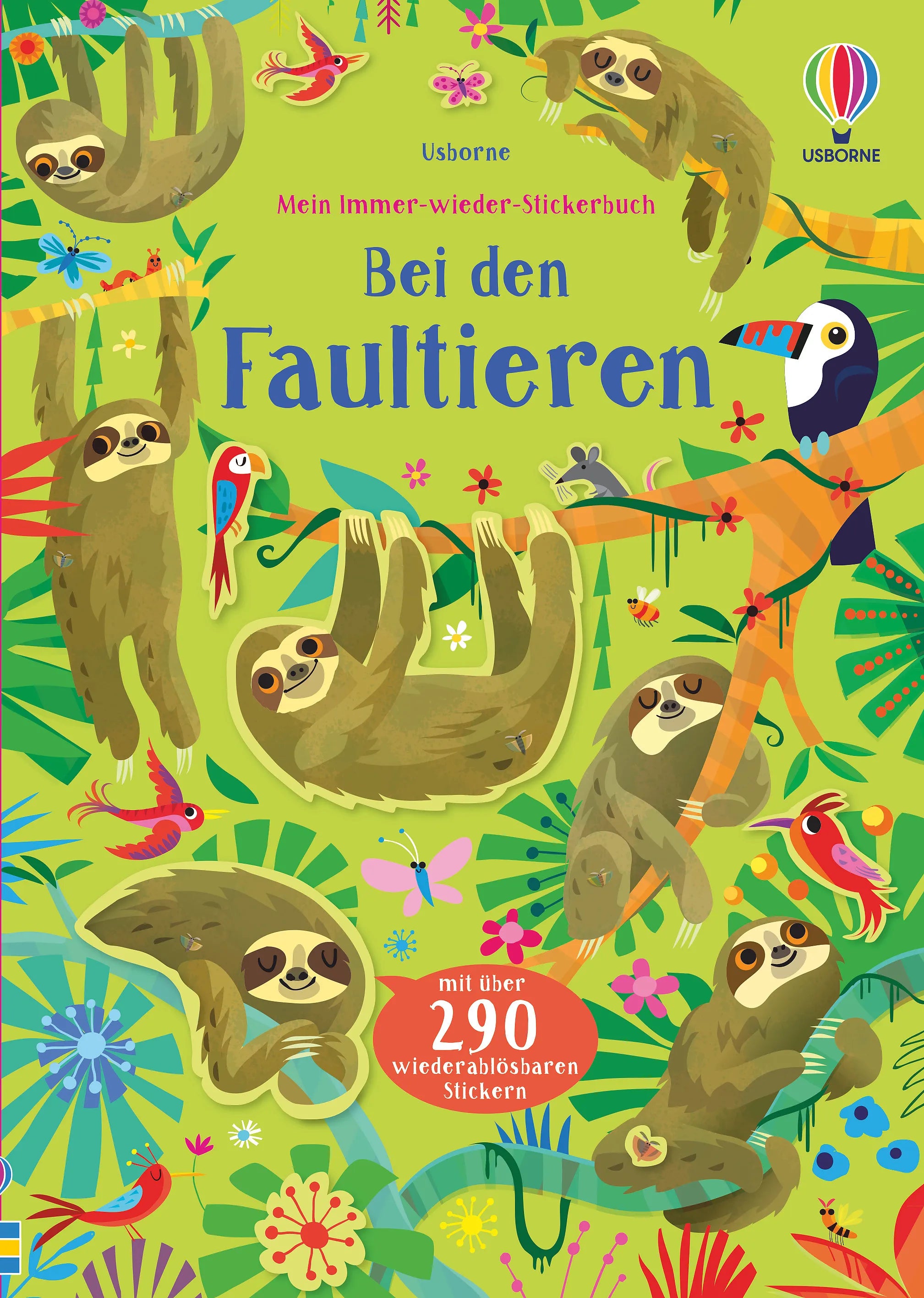 Buchcover von 'Mein Immer-wieder-Stickerbuch: Bei den Faultieren' - Taschenbuch von Kirsteen Robson