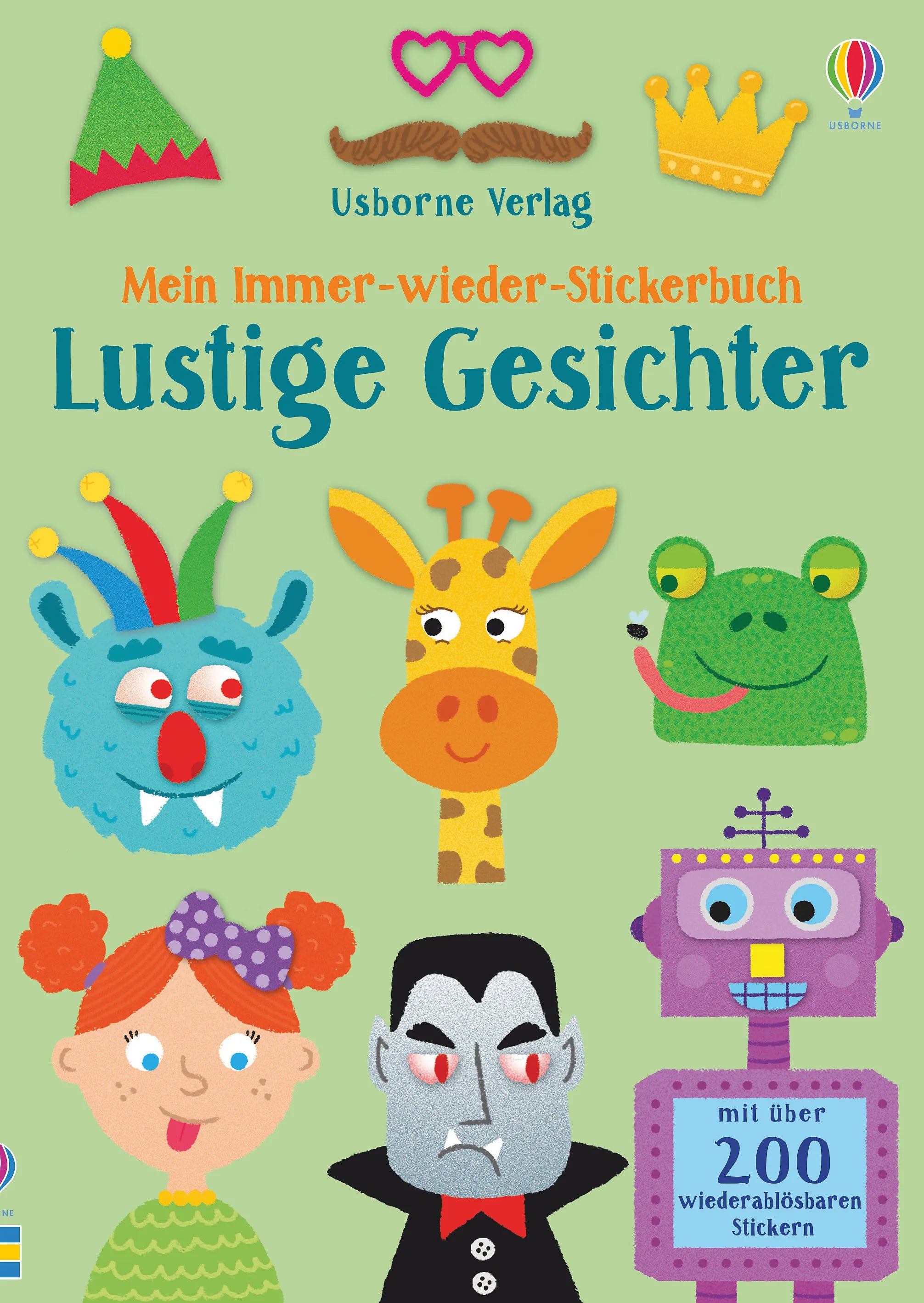 Buchcover von 'Mein Immer-wieder-Stickerbuch: Lustige Gesichter' - Taschenbuch von Sam Smith