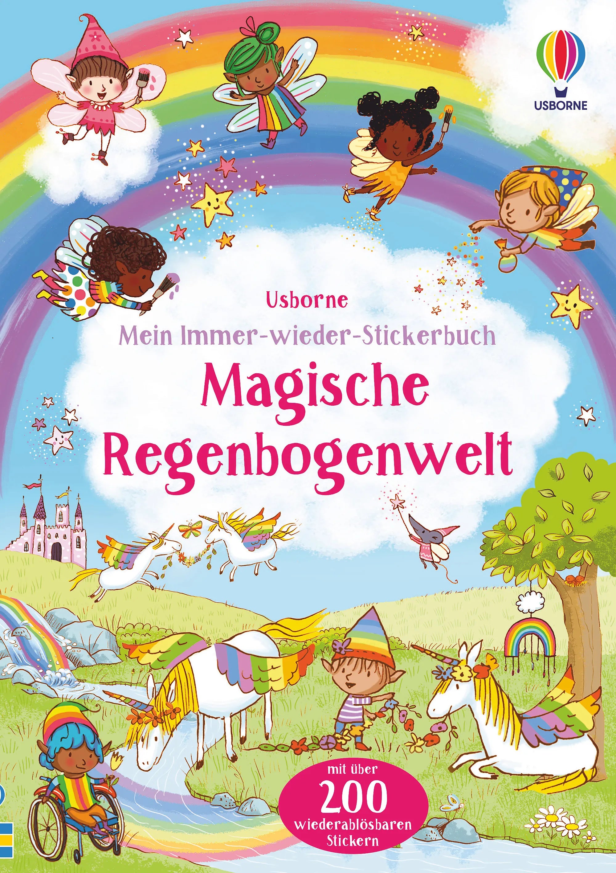 Buchcover von 'Mein Immer-wieder-Stickerbuch: Magische Regenbogenwelt' - Taschenbuch von Felicity Brooks