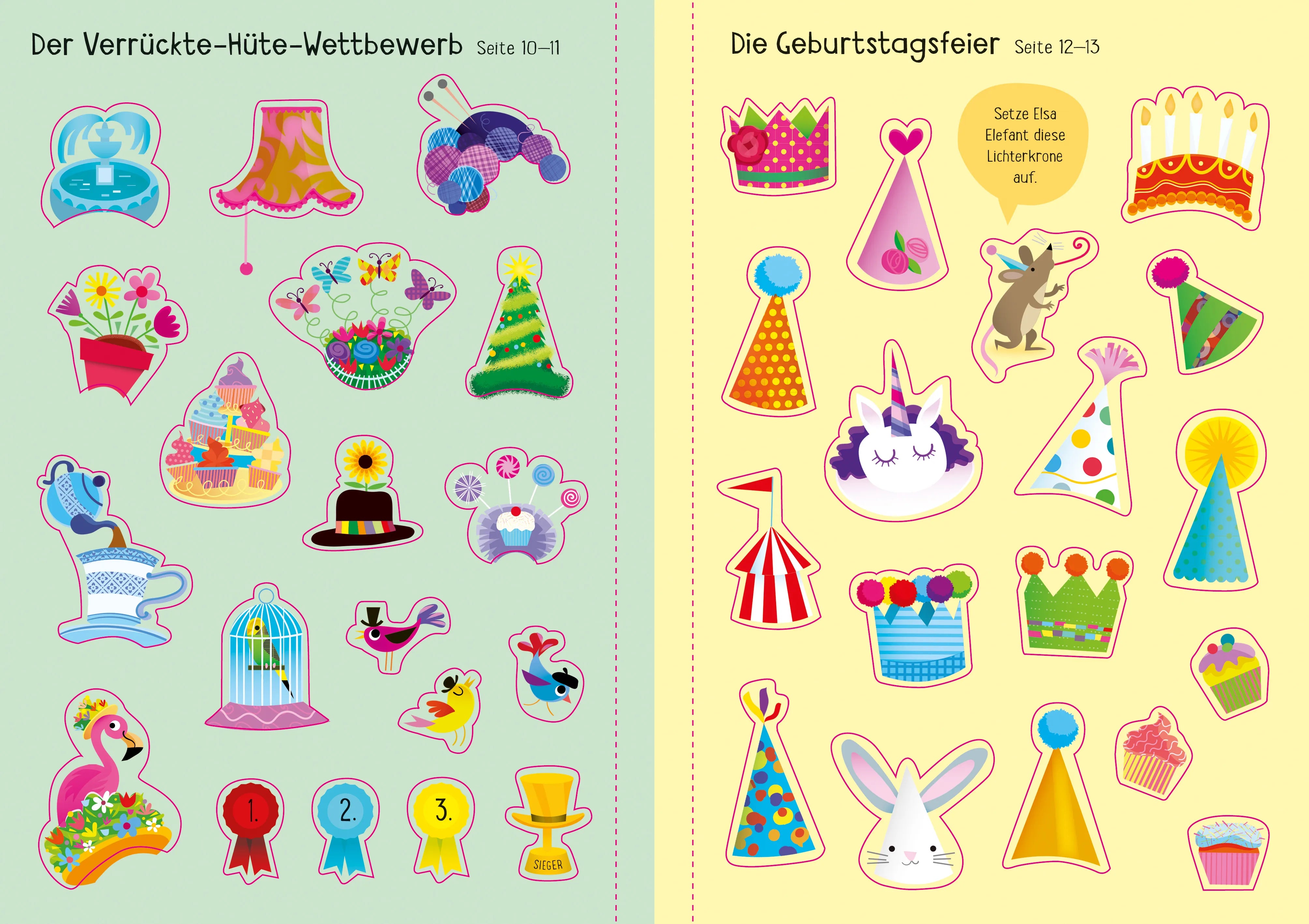 Produktansicht: Mein Immer-wieder-Stickerbuch: Tierisch lustige Hüte (Taschenbuch)
