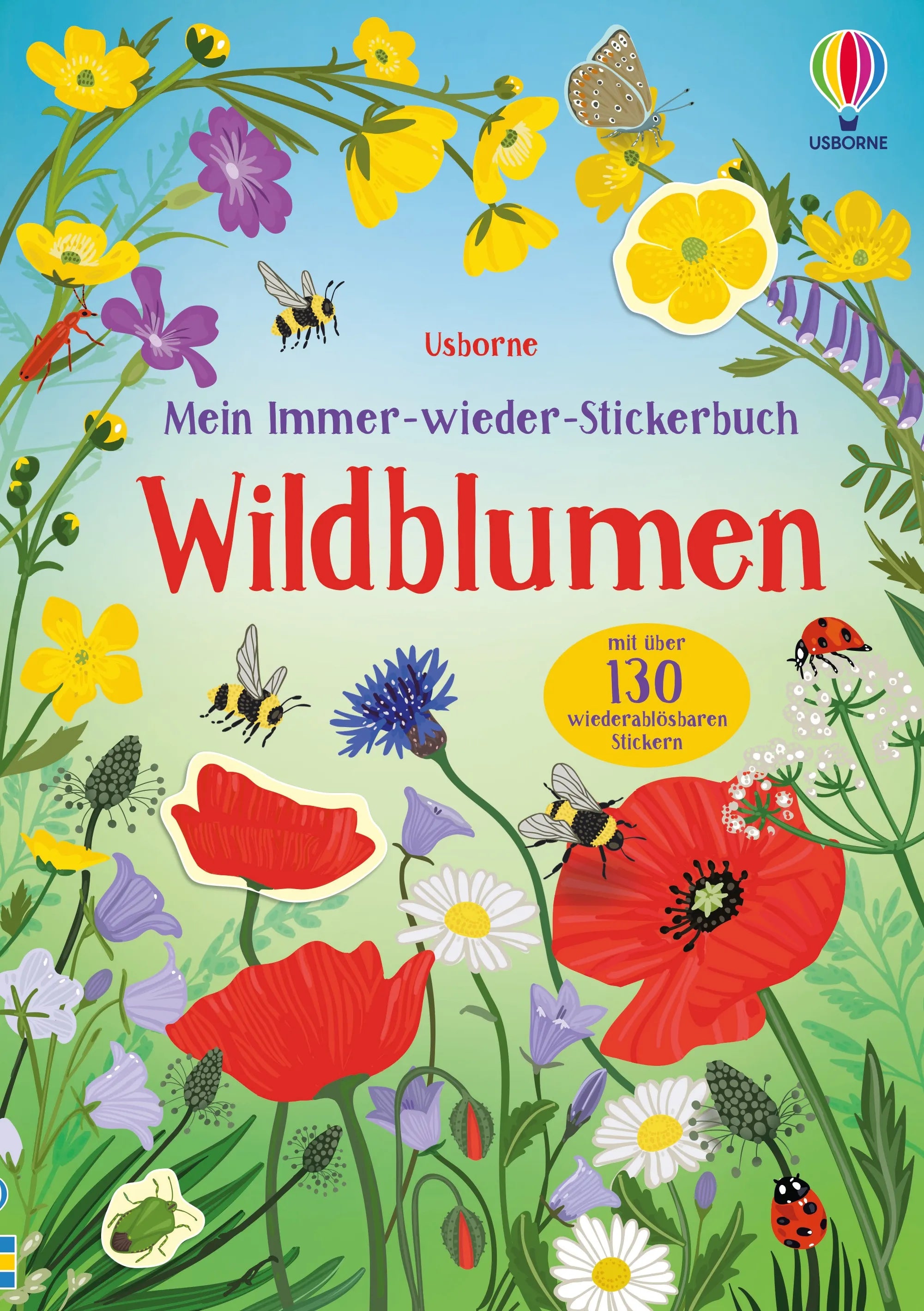 Buchcover von 'Mein Immer-wieder-Stickerbuch: Wildblumen' - Taschenbuch von Caroline Young