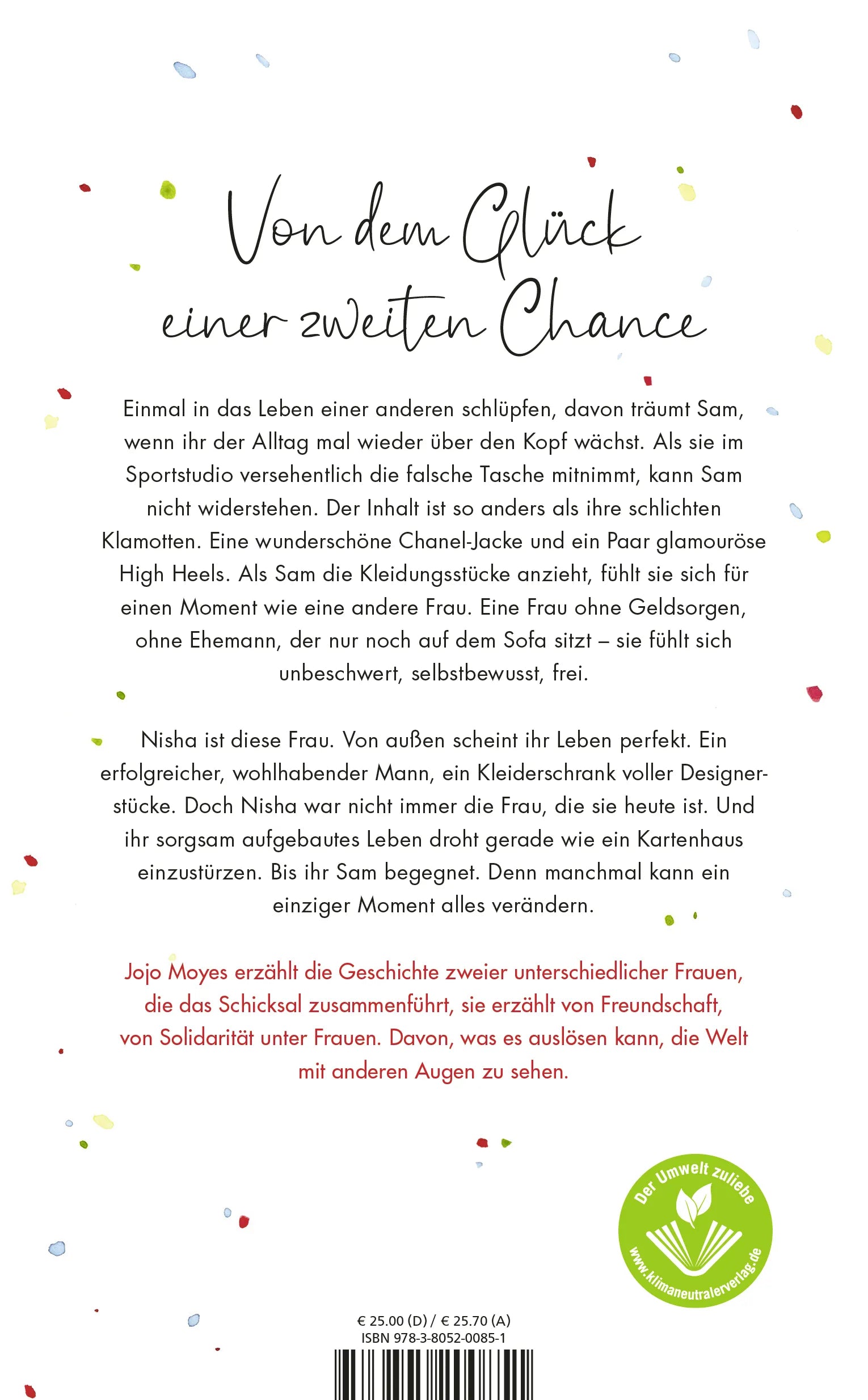 Buchrückseite von 'Mein Leben in deinem' mit Klappentext - Gebundene Ausgabe