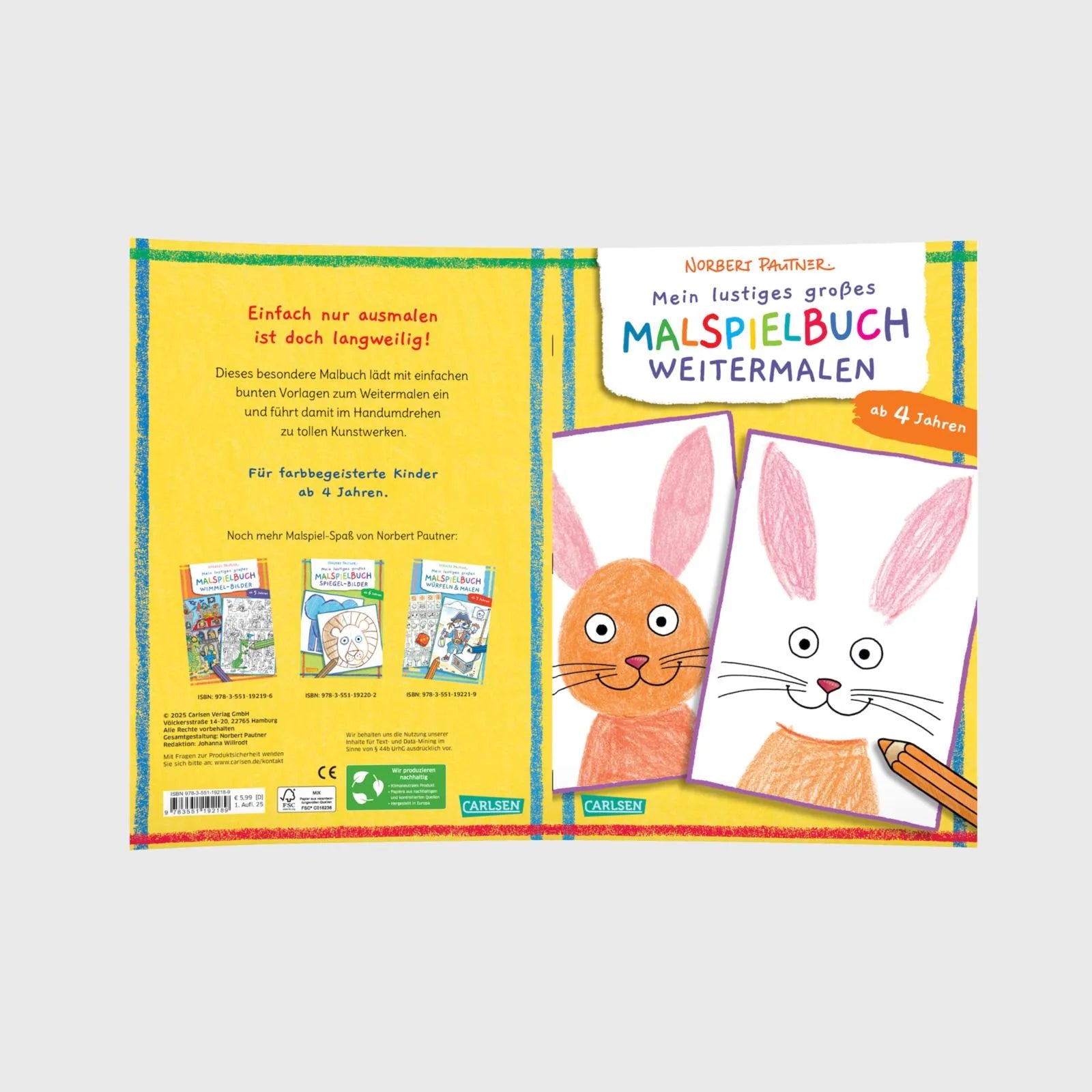 Produktansicht: Mein lustiges großes Malspielbuch: Weitermalen (Taschenbuch)