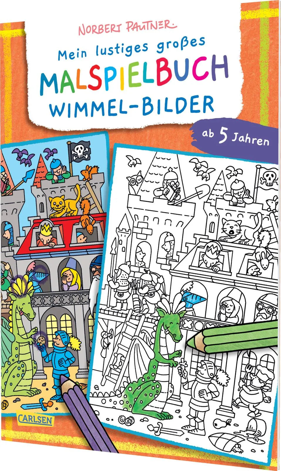 Buchcover von 'Mein lustiges großes Malspielbuch: Wimmel-Bilder' - Taschenbuch von Norbert Pautner