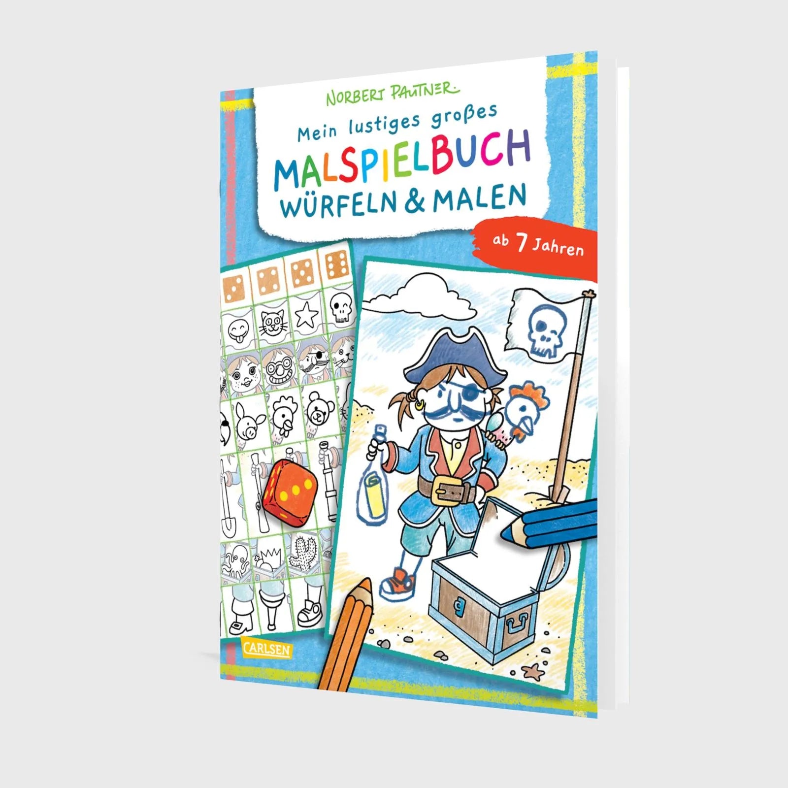 Abbildung von 'Mein lustiges großes Malspielbuch: Würfeln & Malen'