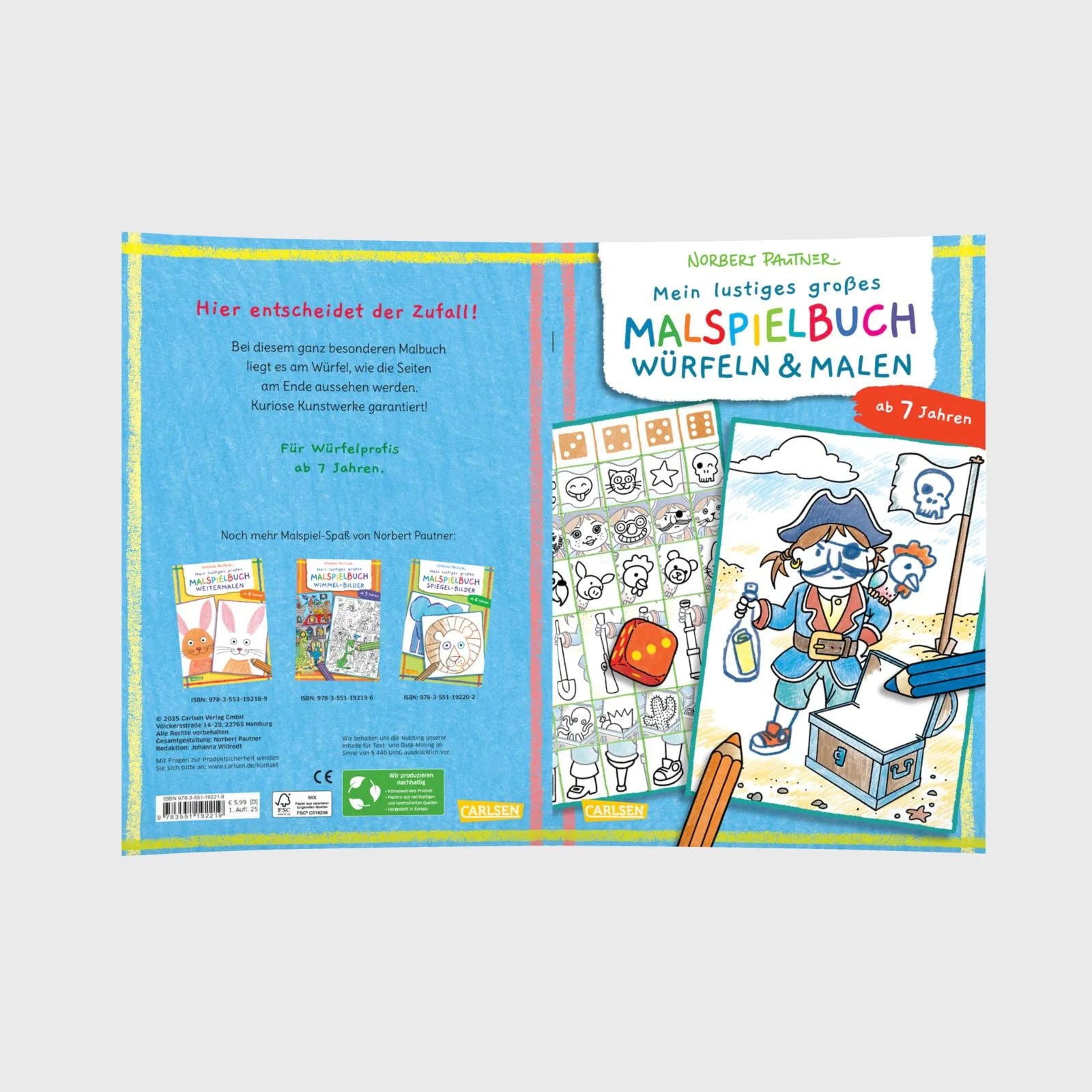 Produktansicht: Mein lustiges großes Malspielbuch: Würfeln & Malen (Taschenbuch)