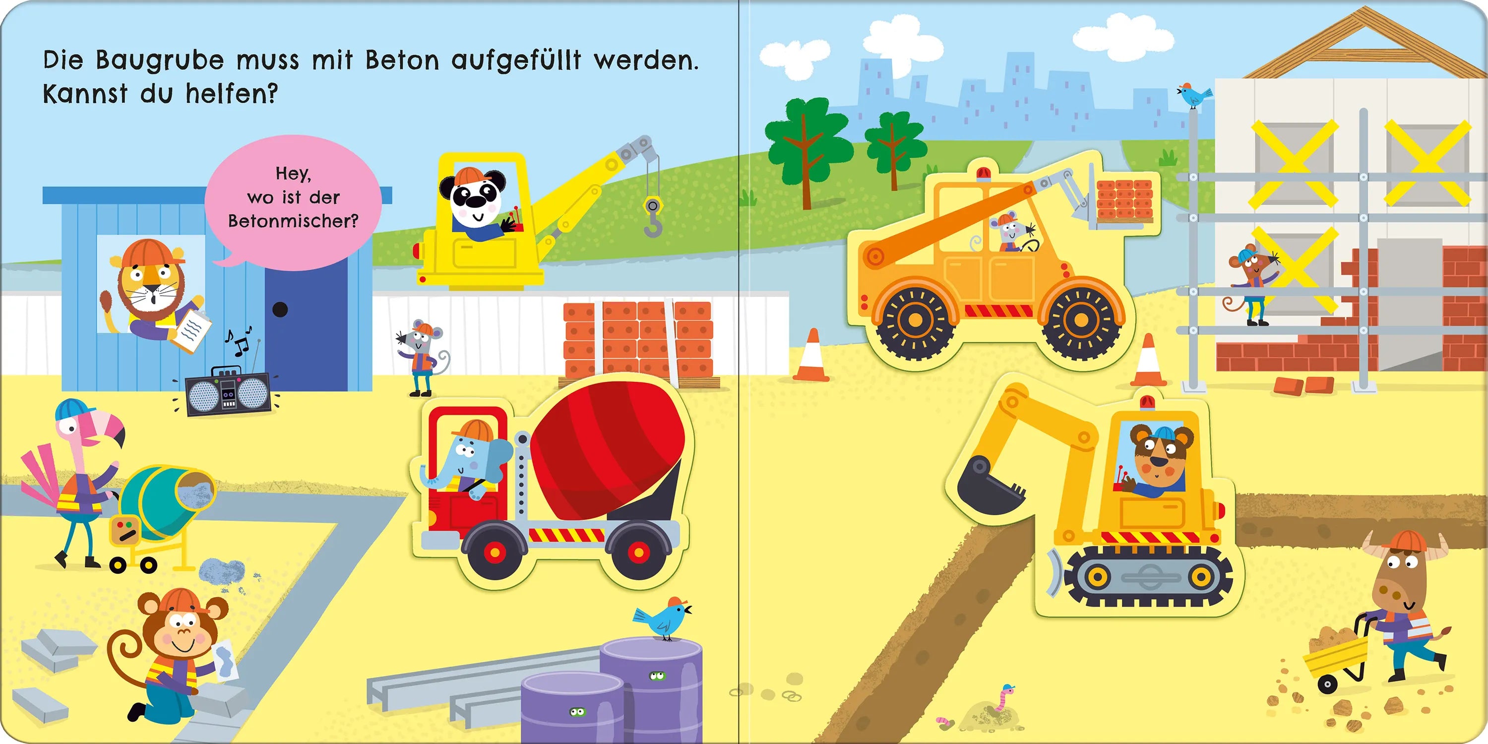 Detailansicht: Mein Magnet-Spielspaß: Bagger und Laster (Hardcover)