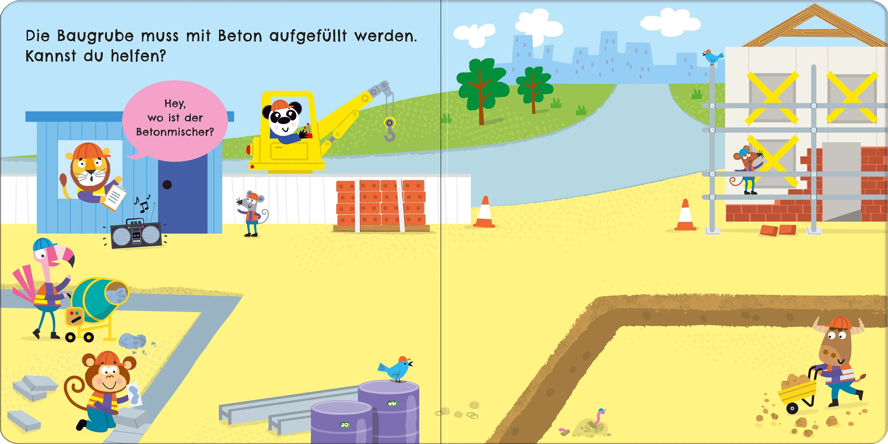 Detailansicht: Mein Magnet-Spielspaß: Bagger und Laster (Hardcover)