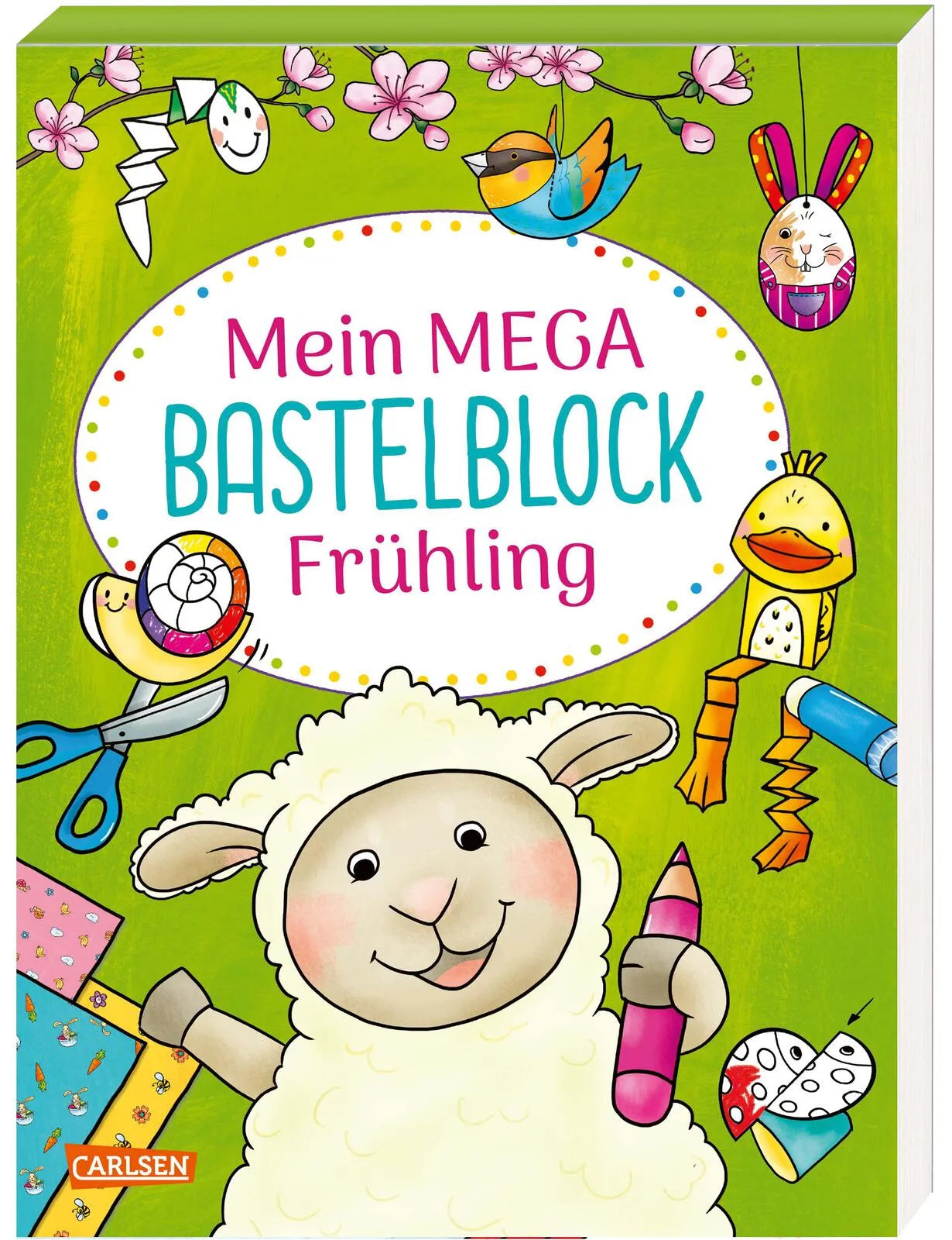 Buchcover von 'Mein MEGA Bastelblock: Frühling' - Taschenbuch von Silke Reimers