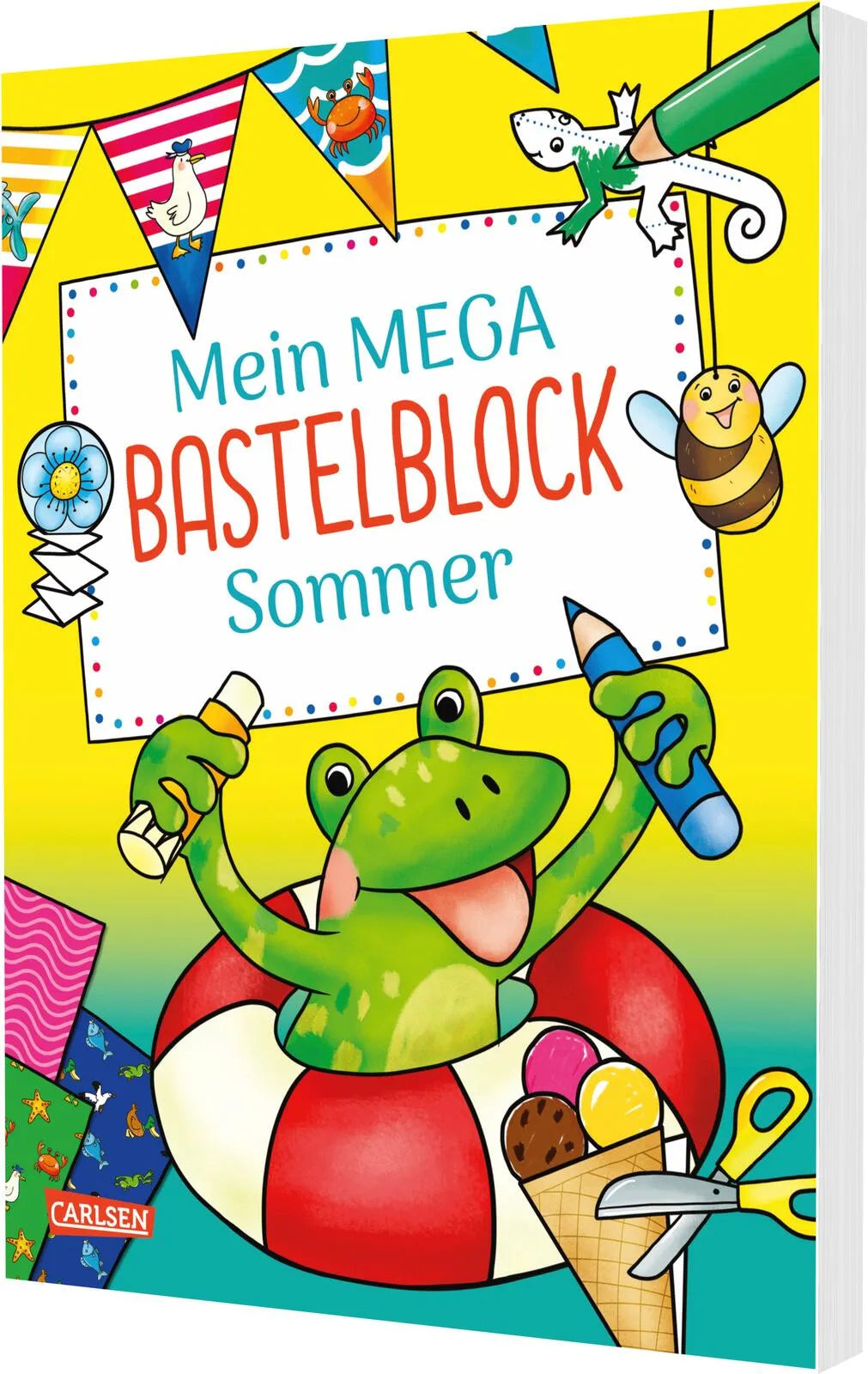 Buchcover von 'Mein MEGA Bastelblock: Sommer' - Taschenbuch von Laura Leintz