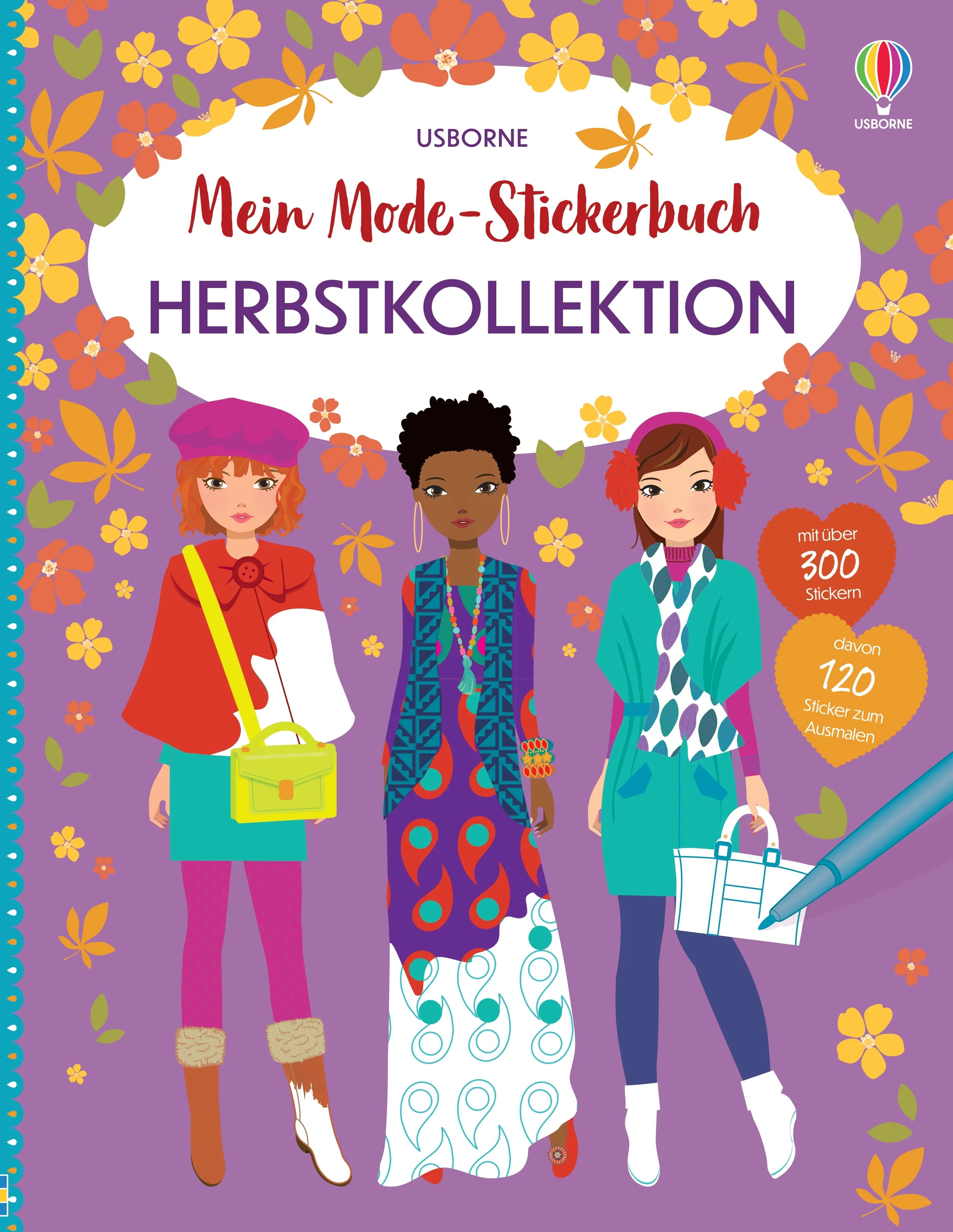 Buchcover von 'Mein Mode-Stickerbuch: Herbstkollektion' - Taschenbuch von Fiona Watt