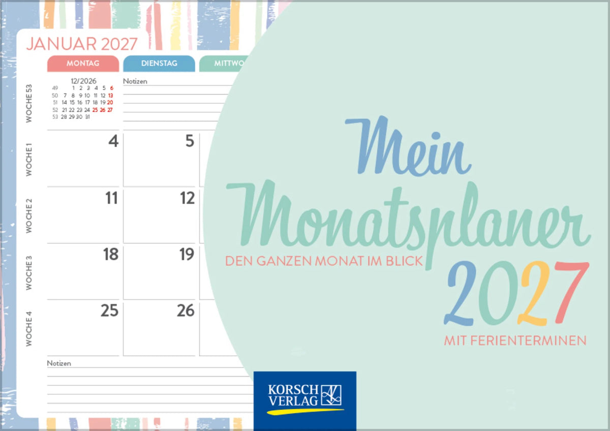 Wandkalender: Mein Monatsplaner 2027