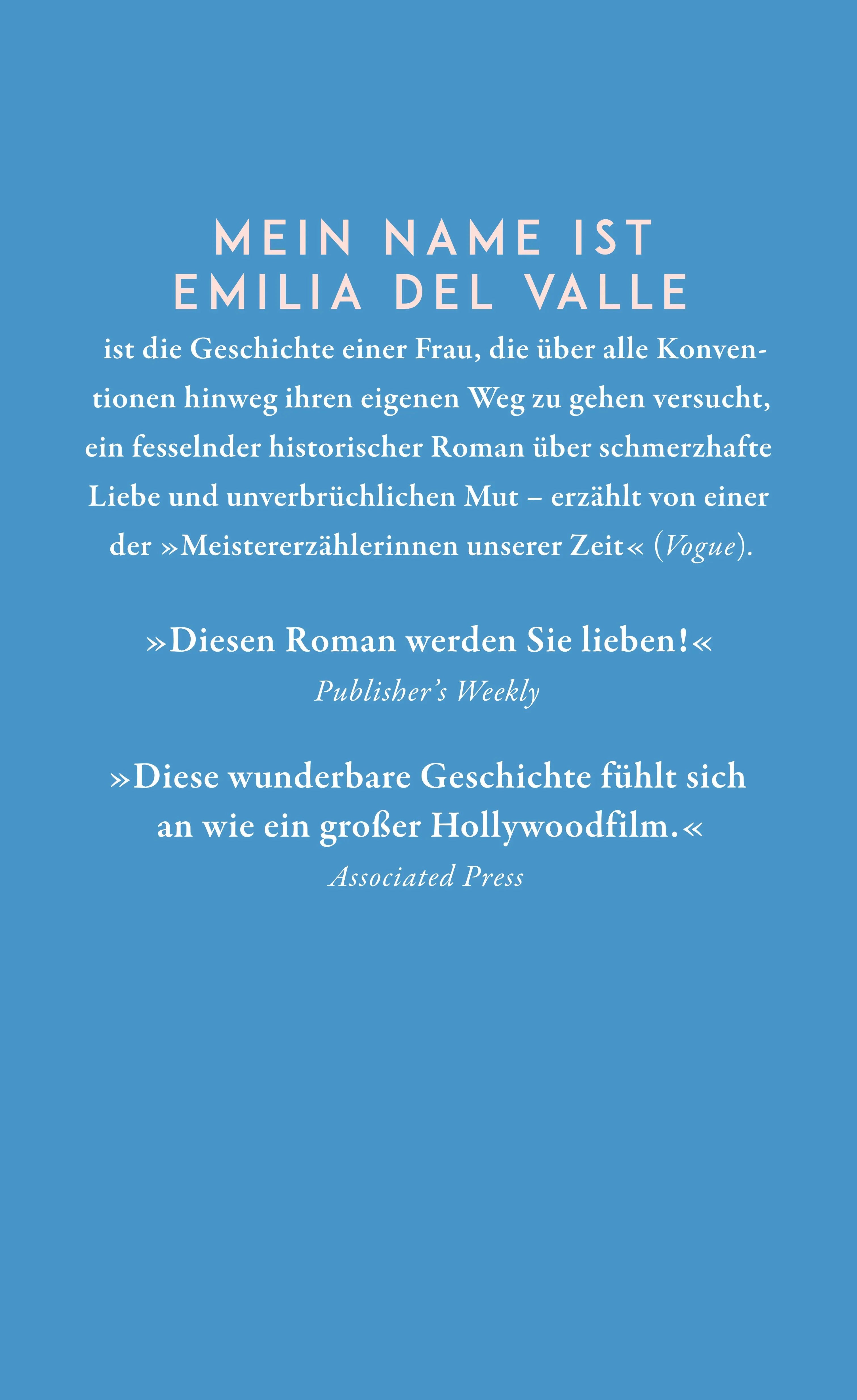 Rückseite: Mein Name ist Emilia del Valle (Hardcover)