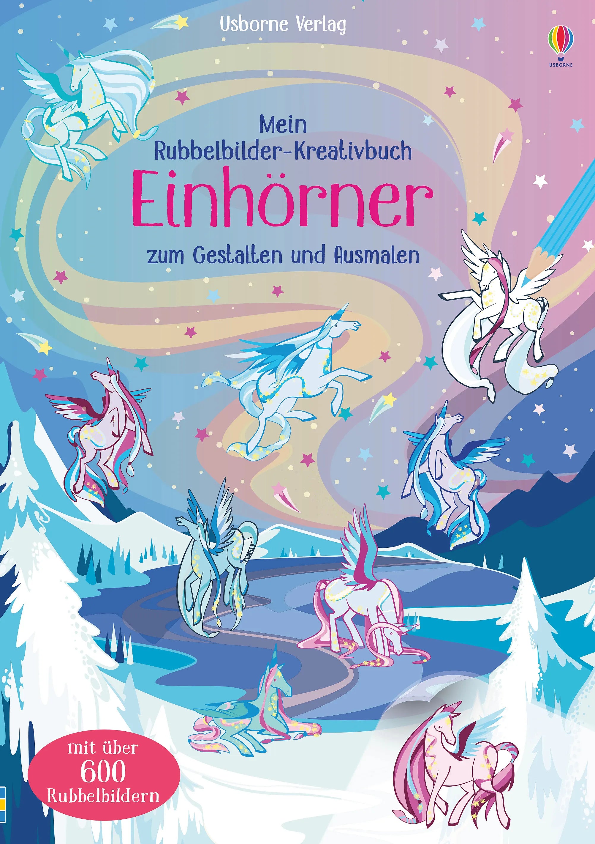 Buchcover von 'Mein Rubbelbilder-Kreativbuch: Einhörner' - Taschenbuch von Felicity Brooks