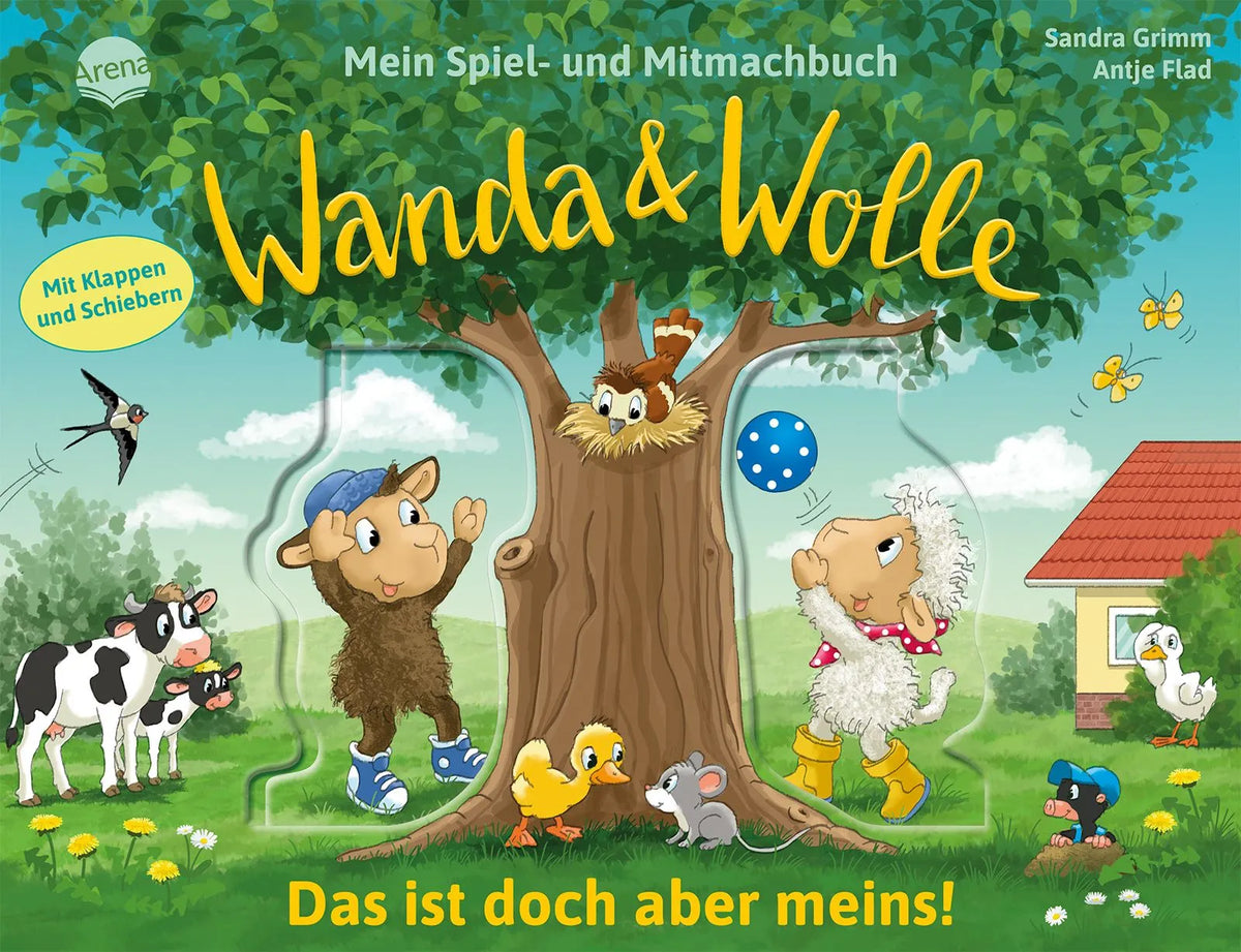 Cover: Mein Spiel- und Mitmachbuch – Wanda und Wolle. Das ist doch aber meins! (Hardcover) von Sandra Grimm