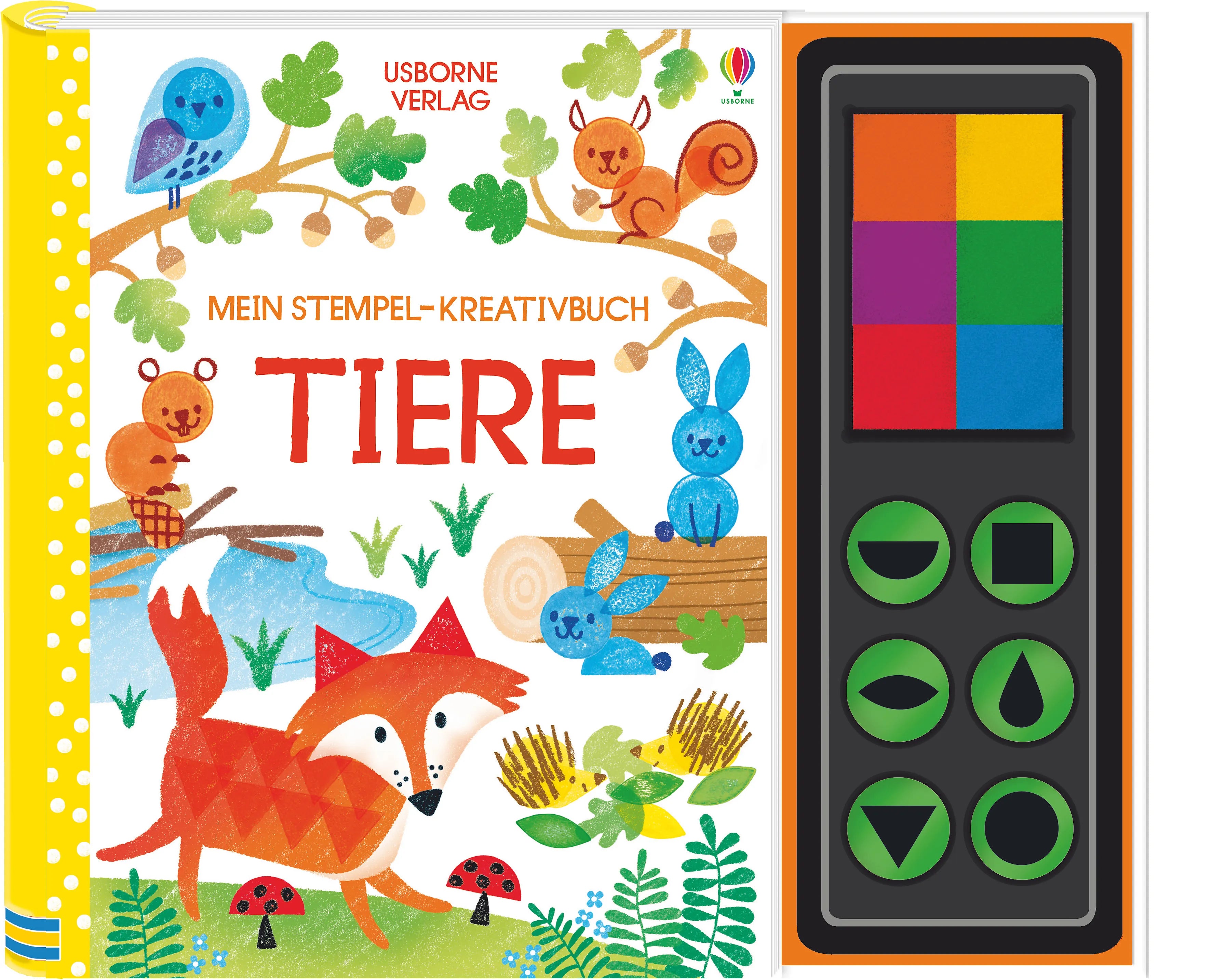 Buchcover von 'Mein Stempel-Kreativbuch: Tiere' - Gebundene Ausgabe von Fiona Watt