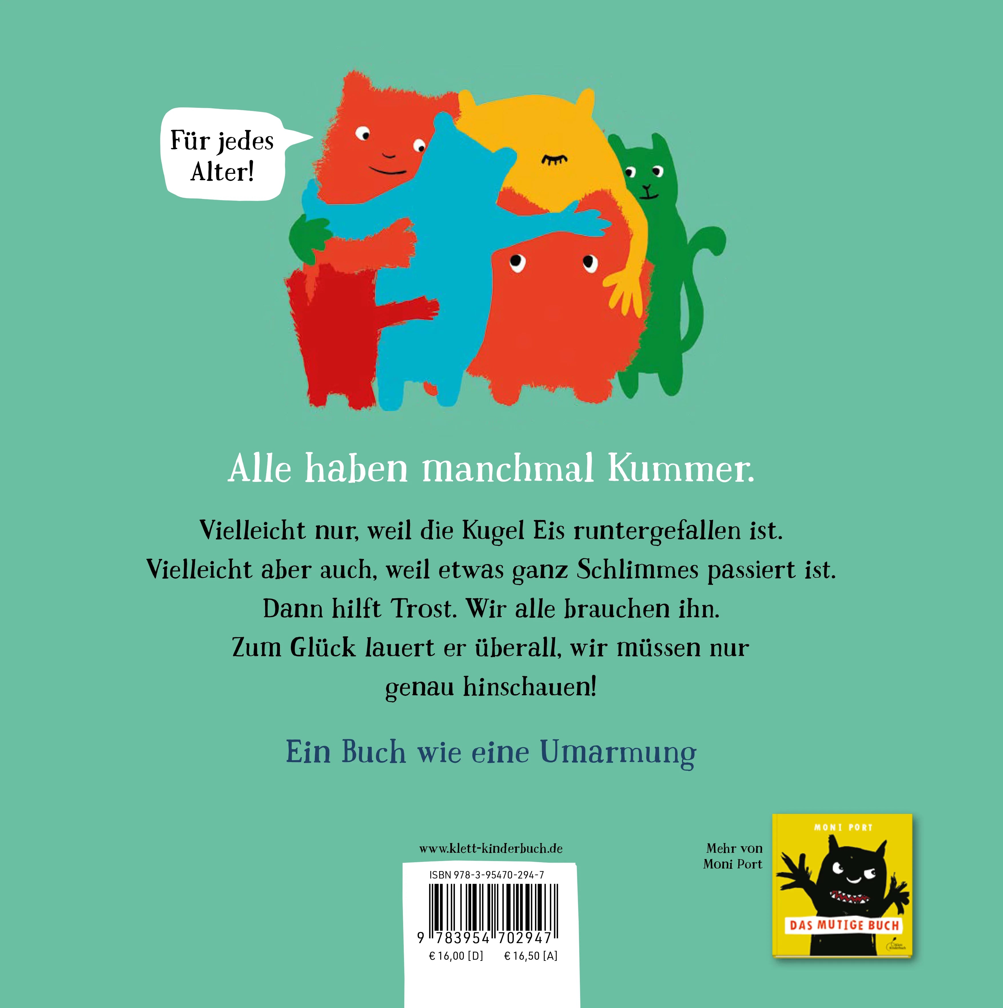 Buchrückseite von 'Mein tröstliches Buch' mit Klappentext - Gebundene Ausgabe