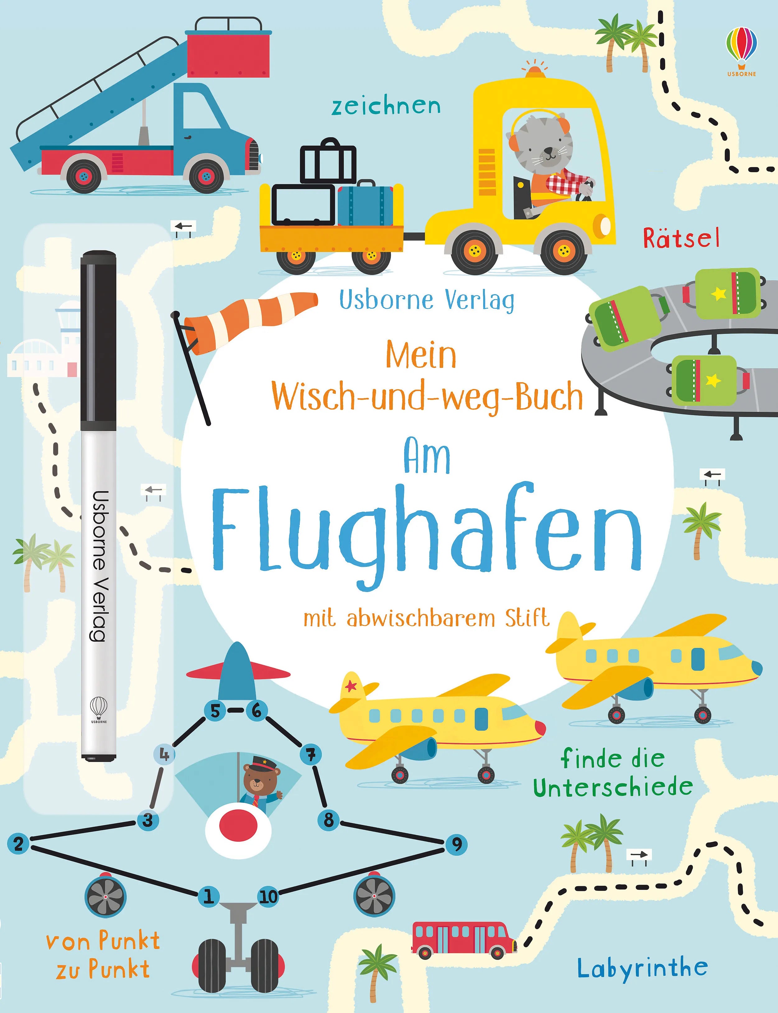 Buchcover von 'Mein Wisch-und-weg-Buch: Am Flughafen' - Taschenbuch von Kirsteen Robson