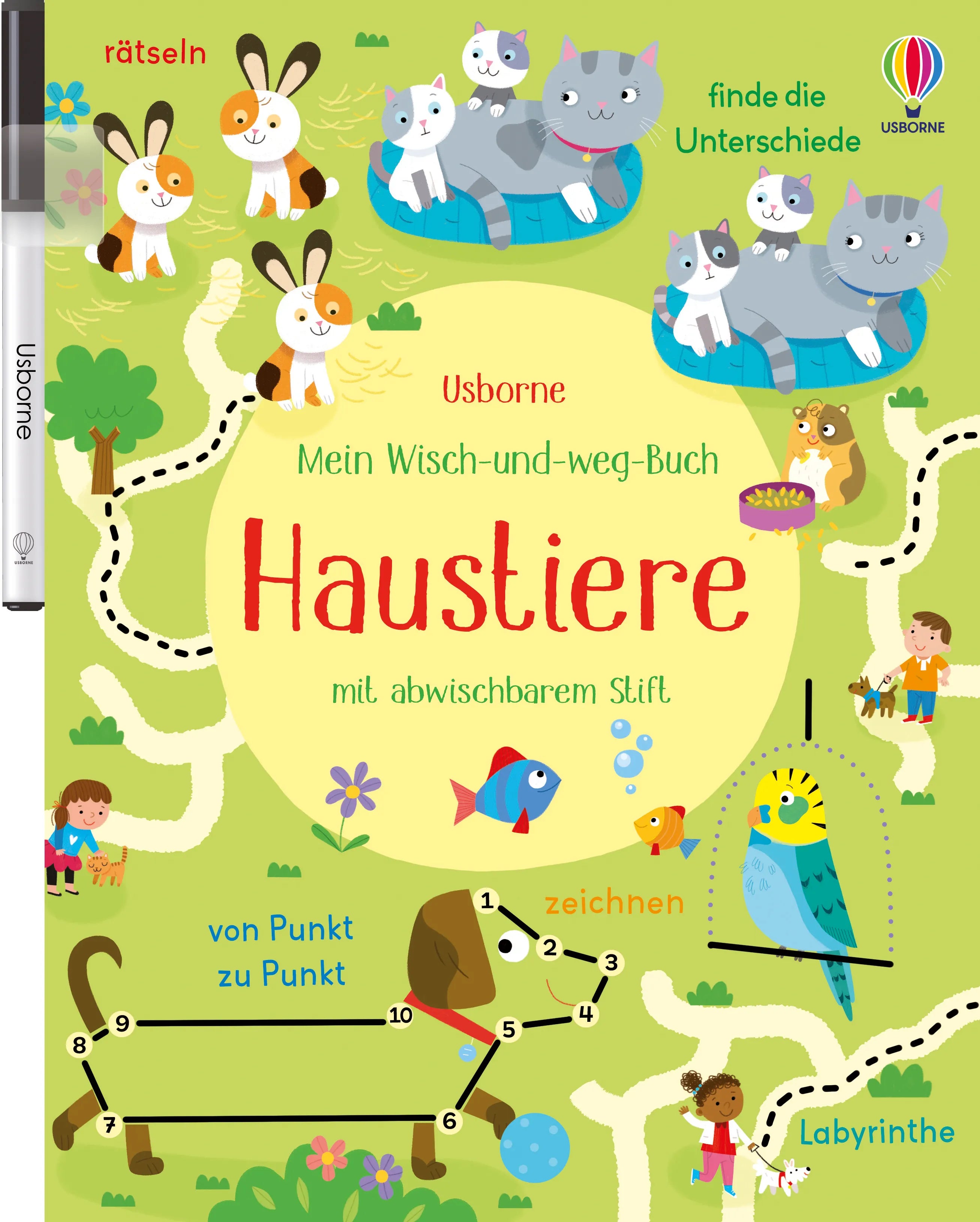 Buchcover von 'Mein Wisch-und-weg-Buch: Haustiere' - Taschenbuch von Kirsteen Robson