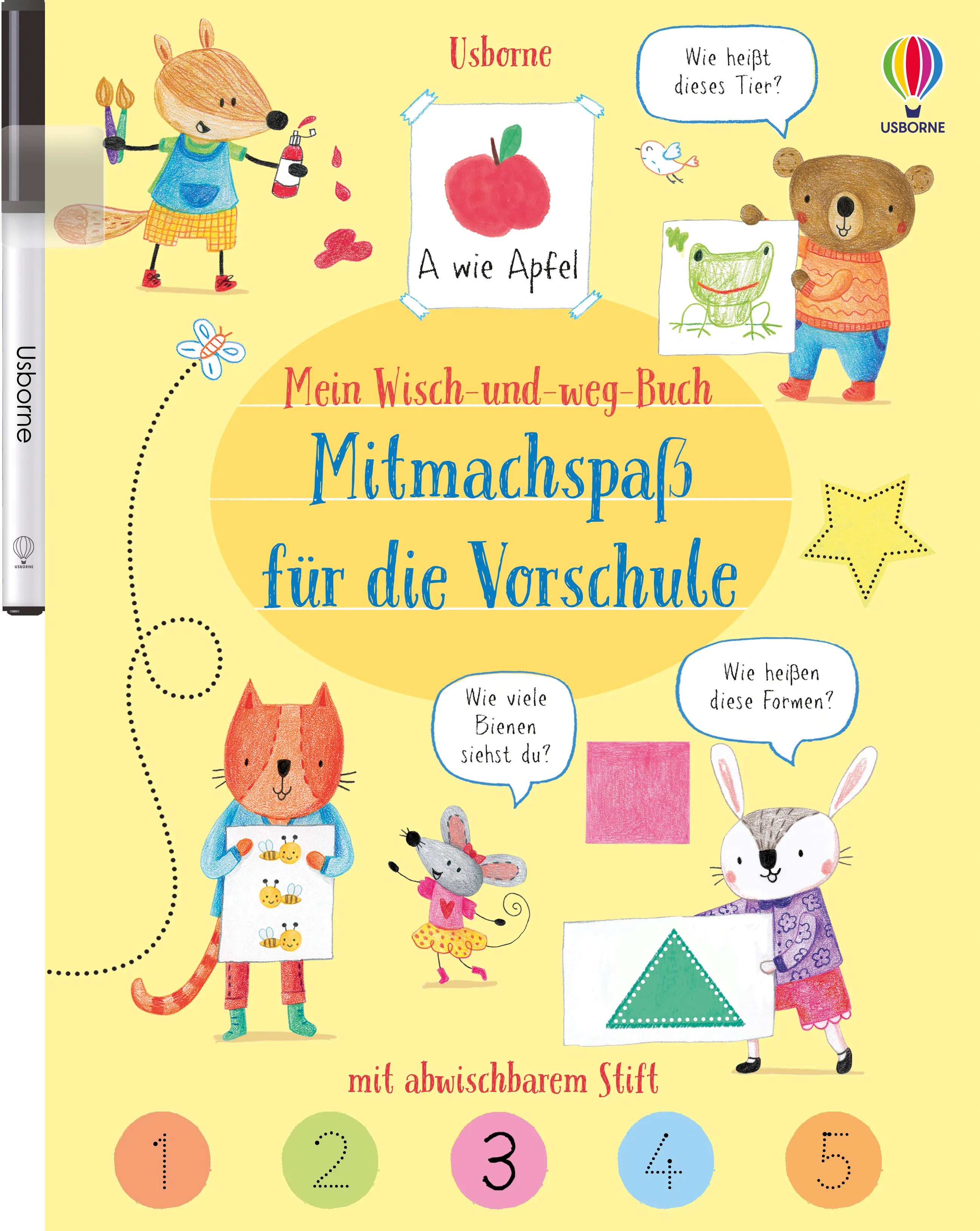 Buchcover von 'Mein Wisch-und-weg-Buch: Mitmachspaß für die Vorschule' - Taschenbuch von Holly Bathie