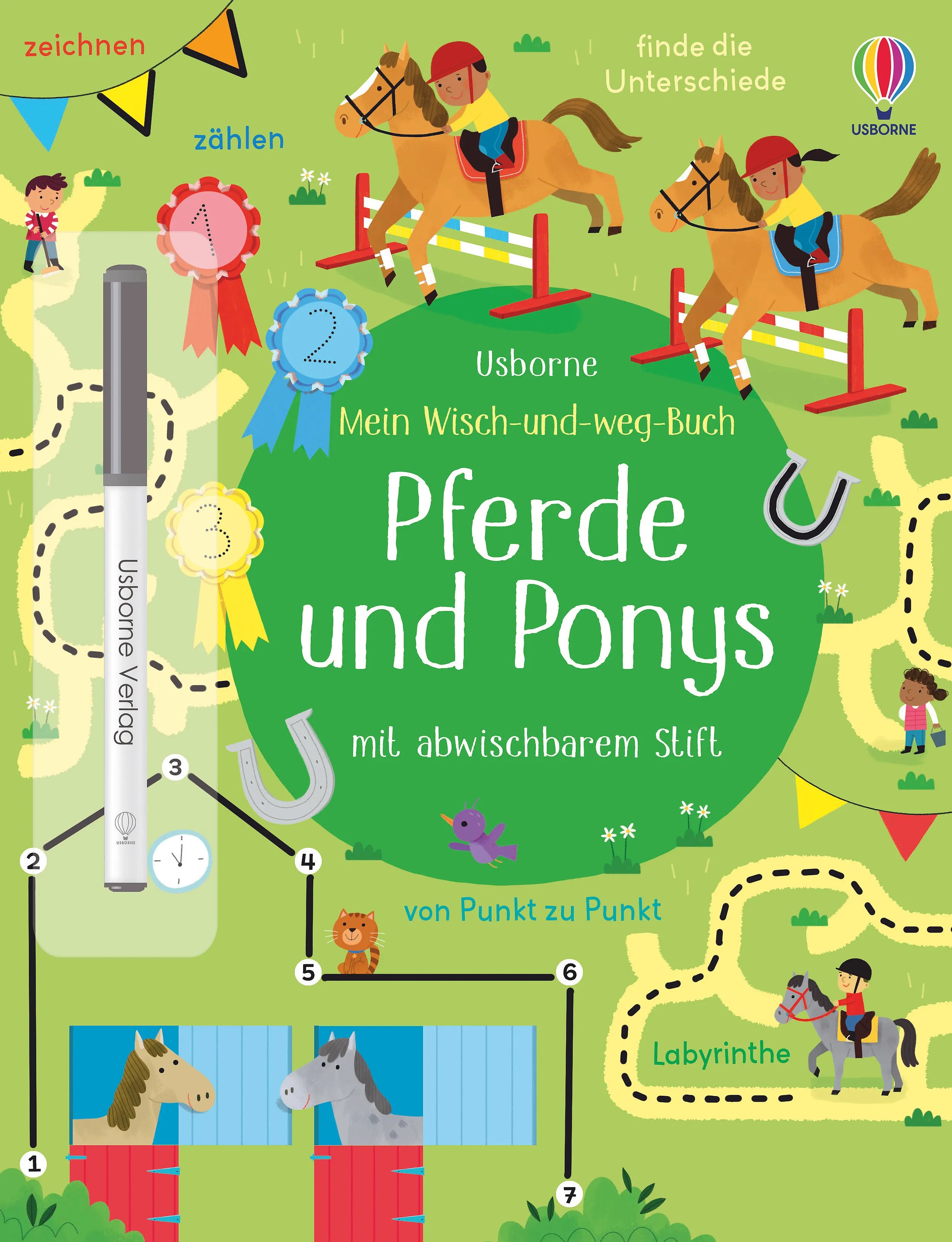 Buchcover von 'Mein Wisch-und-weg-Buch: Pferde und Ponys' - Taschenbuch von Kirsteen Robson