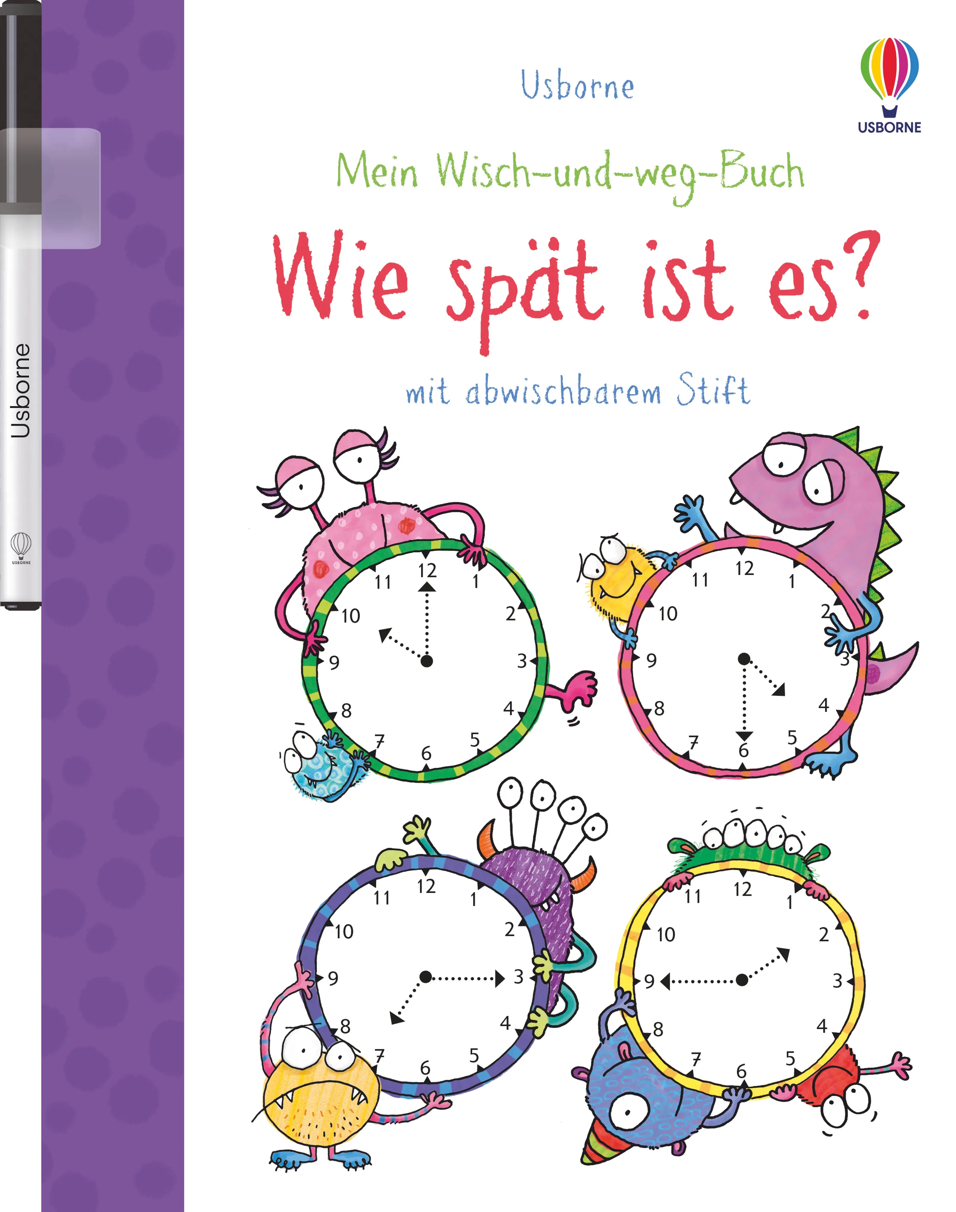 Buchcover von 'Mein Wisch-und-weg-Buch: Wie spät ist es?' - Taschenbuch von Jessica Greenwell