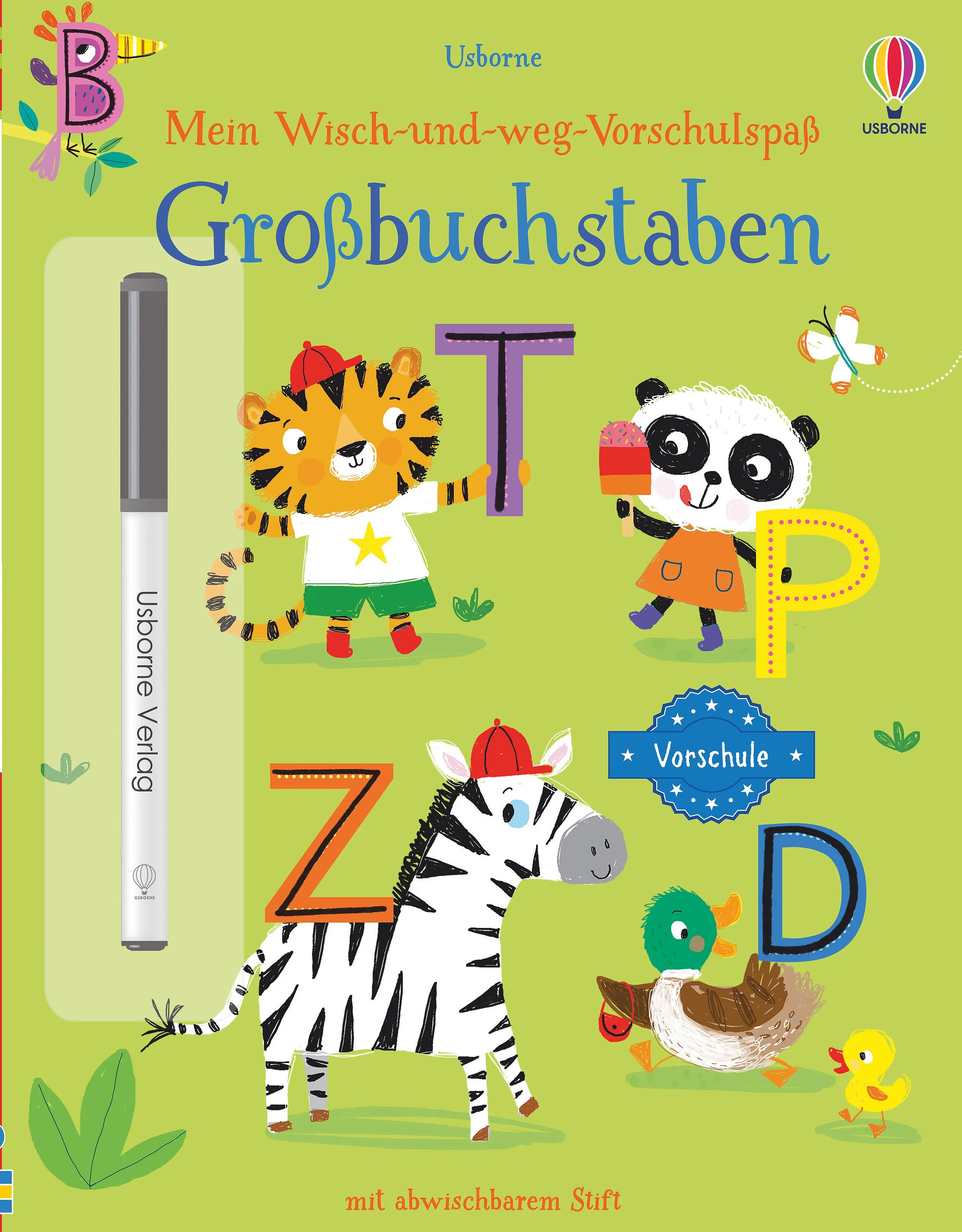Buchcover von 'Mein Wisch-und-weg-Vorschulspaß: Großbuchstaben' - Taschenbuch von Jessica Greenwell