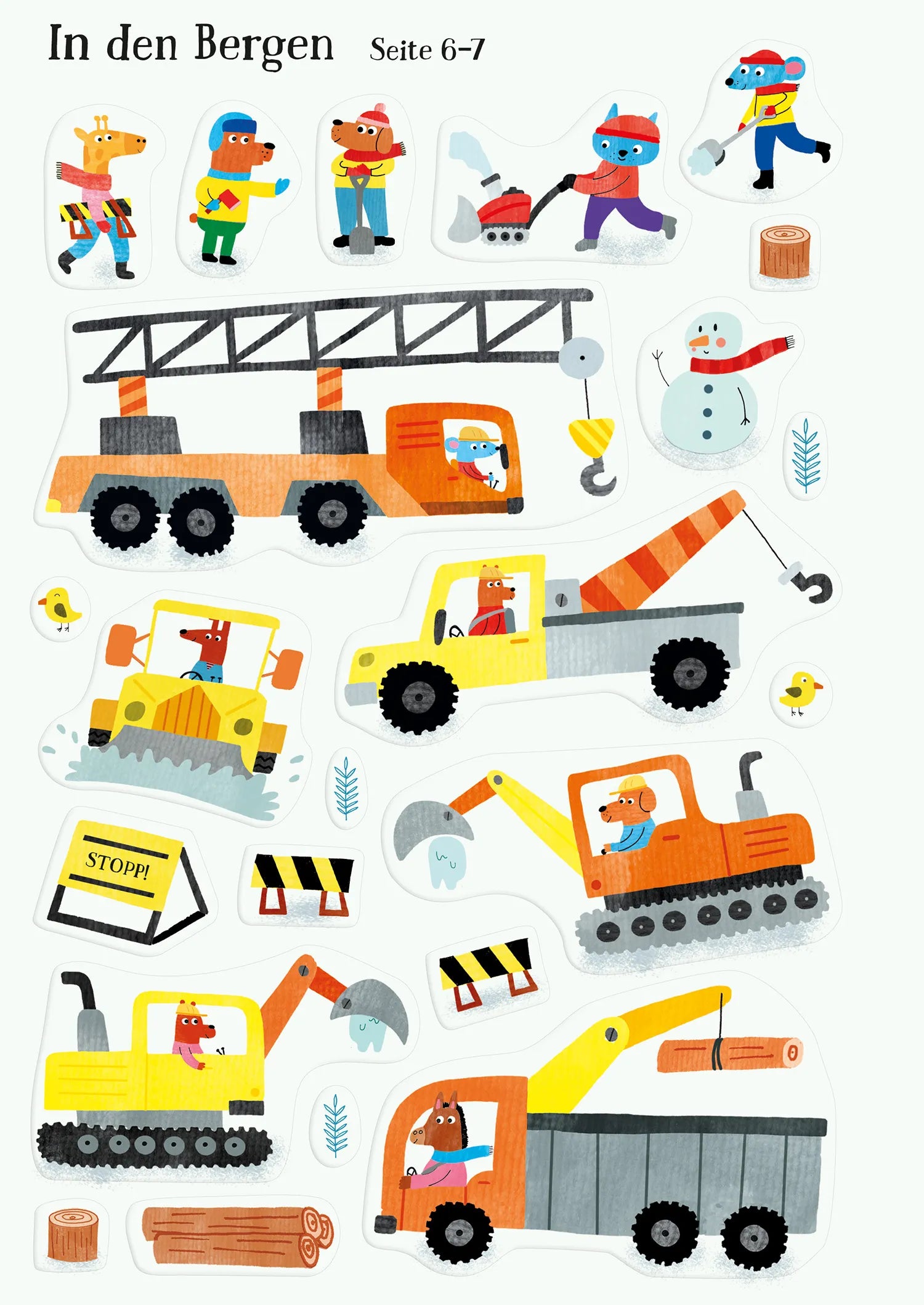 Detailansicht: Meine Baustellen-Stickerwelt: Bagger, Kräne, Traktoren, Laster (Taschenbuch)