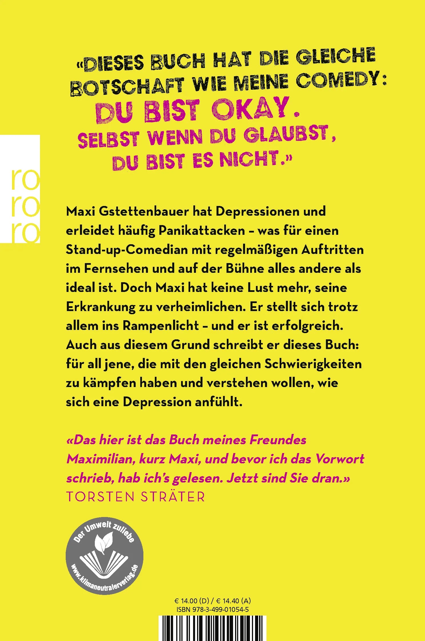 Buchrückseite von 'Meine Depression ist deine Depression' mit Klappentext - Taschenbuch