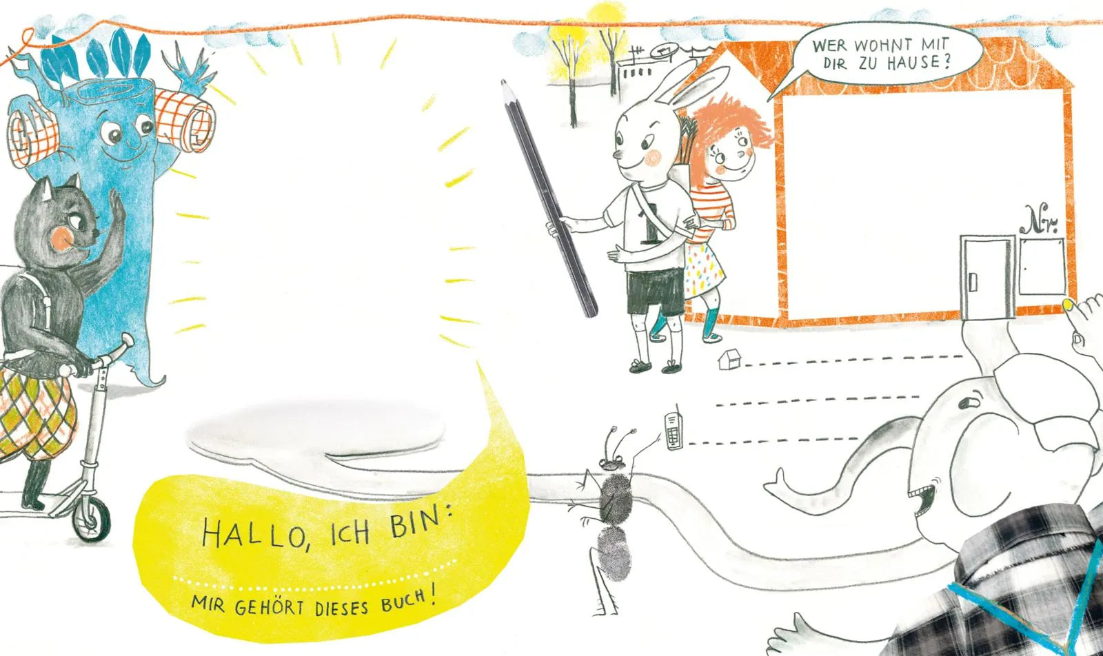 Produktansicht: Meine Freundinnen und Freunde – zum Eintragen mit Pinsel, Stempel, Kleber (Gebundene Ausgabe)
