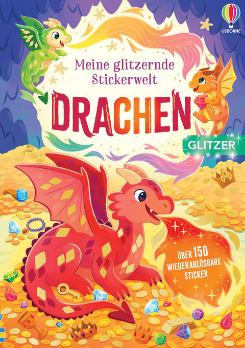 Meine glitzernde Stickerwelt: Drachen