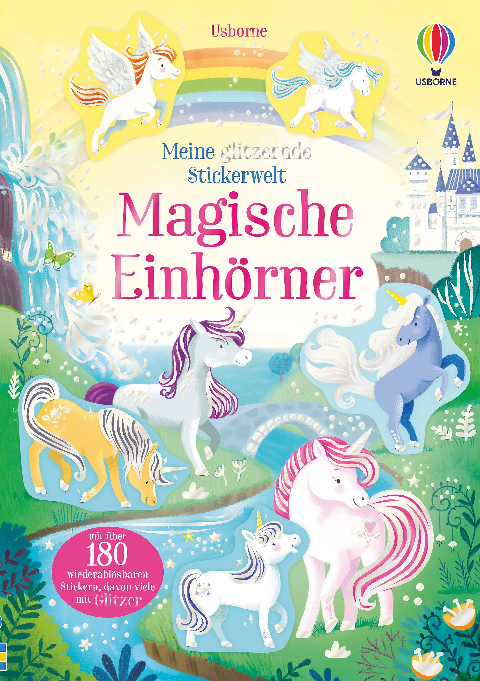 Buchcover von 'Meine glitzernde Stickerwelt: Magische Einhörner' - Taschenbuch von Kristie Pickersgill